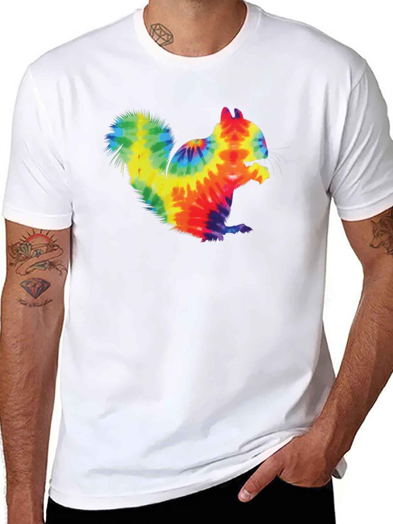 Tie-Dye Squirrel Graphic Tee