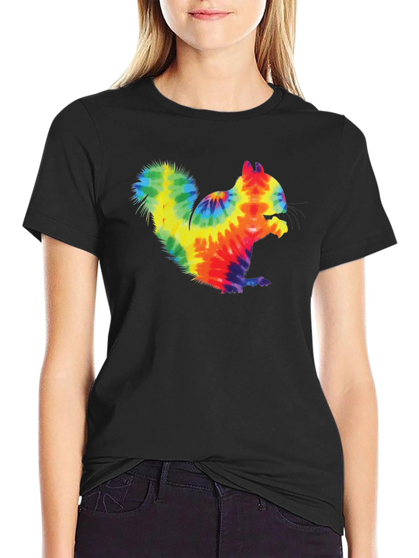 Tie-Dye Squirrel Graphic Tee