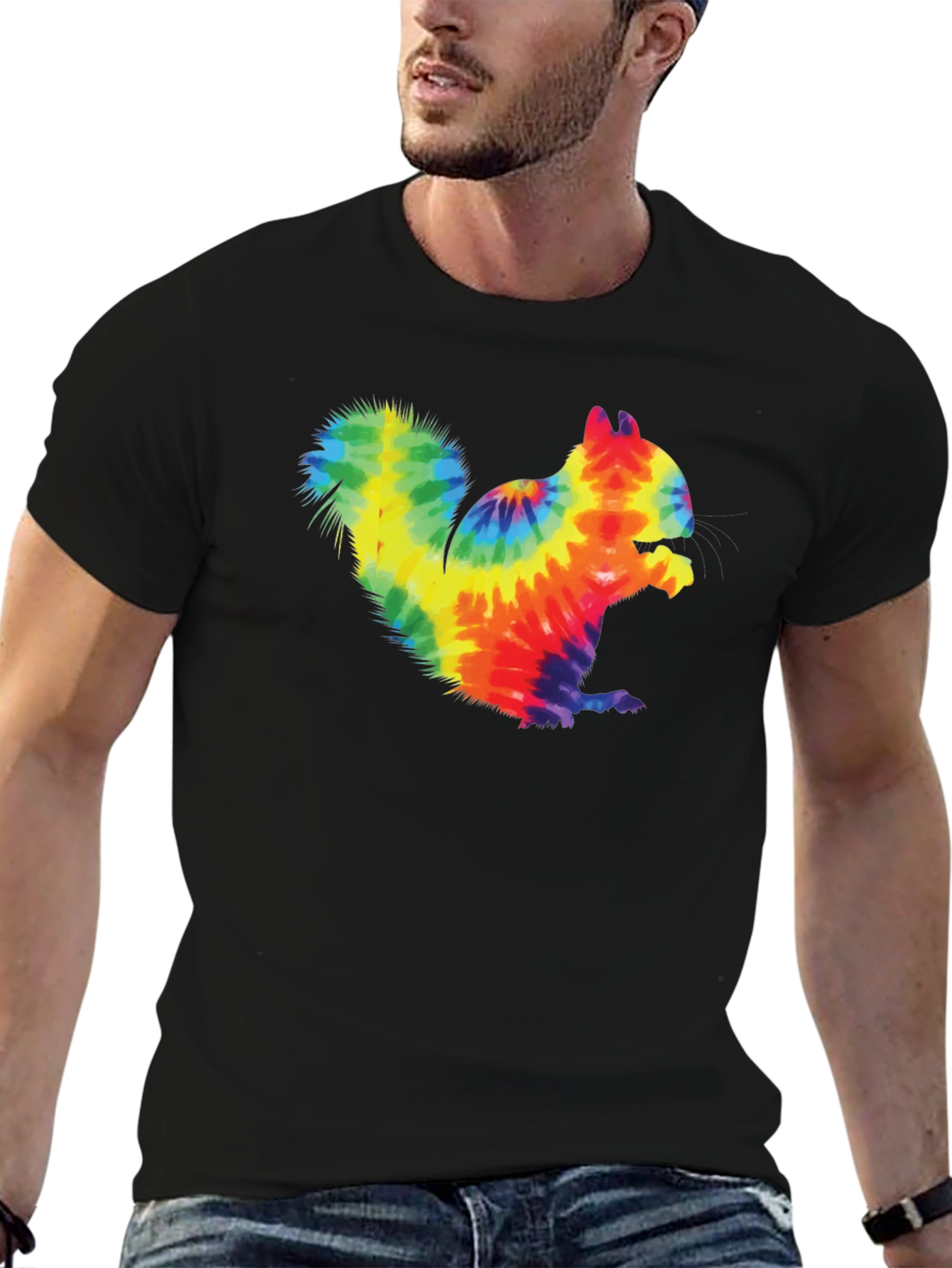 Tie-Dye Squirrel Graphic Tee