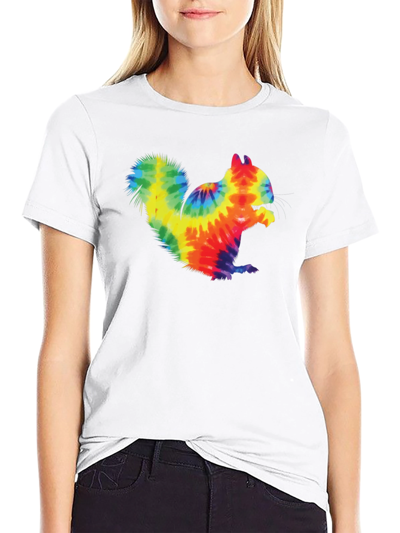 Tie-Dye Squirrel Graphic Tee