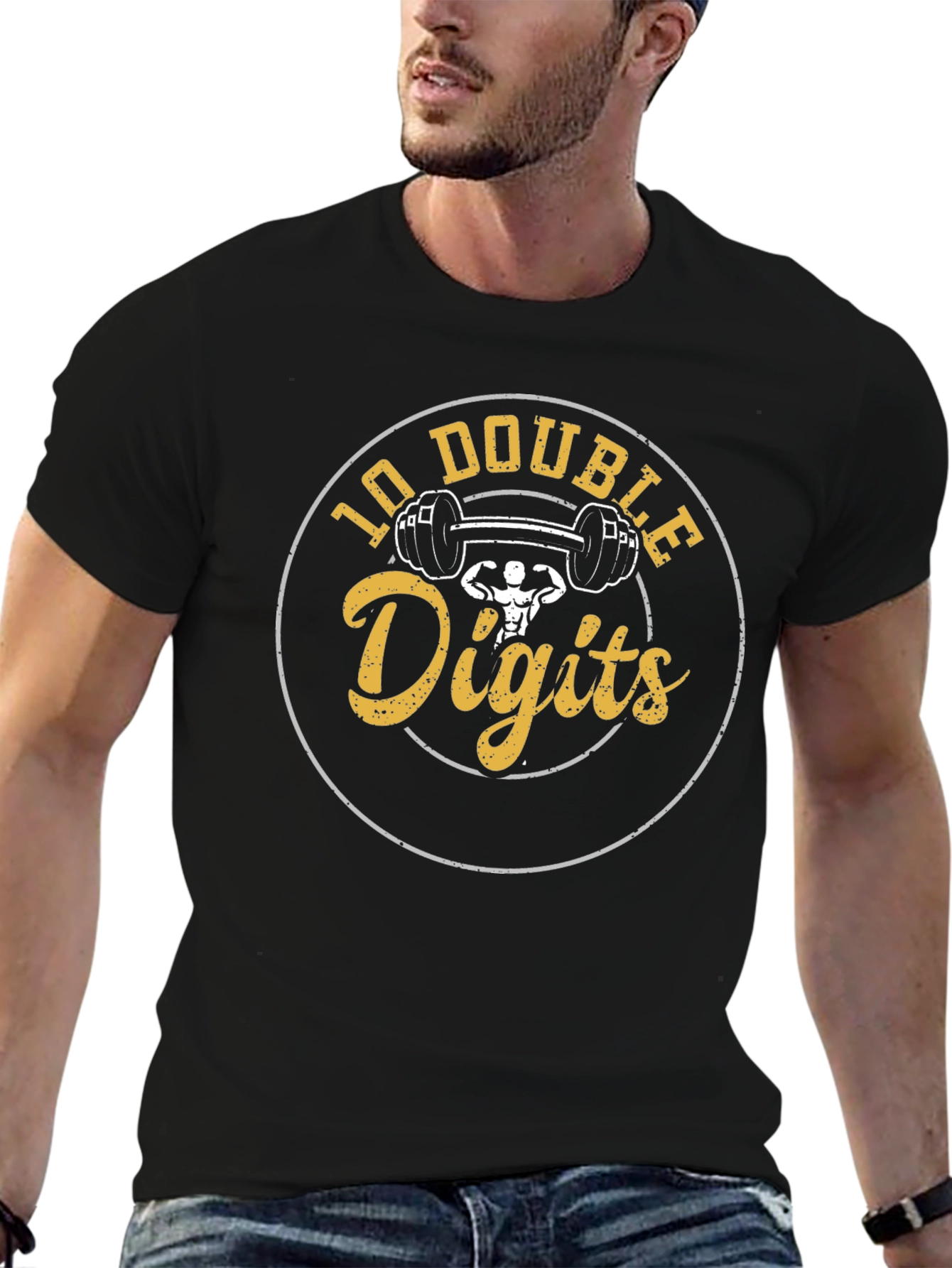 10 Double Digits Weightlifting T-Shirt