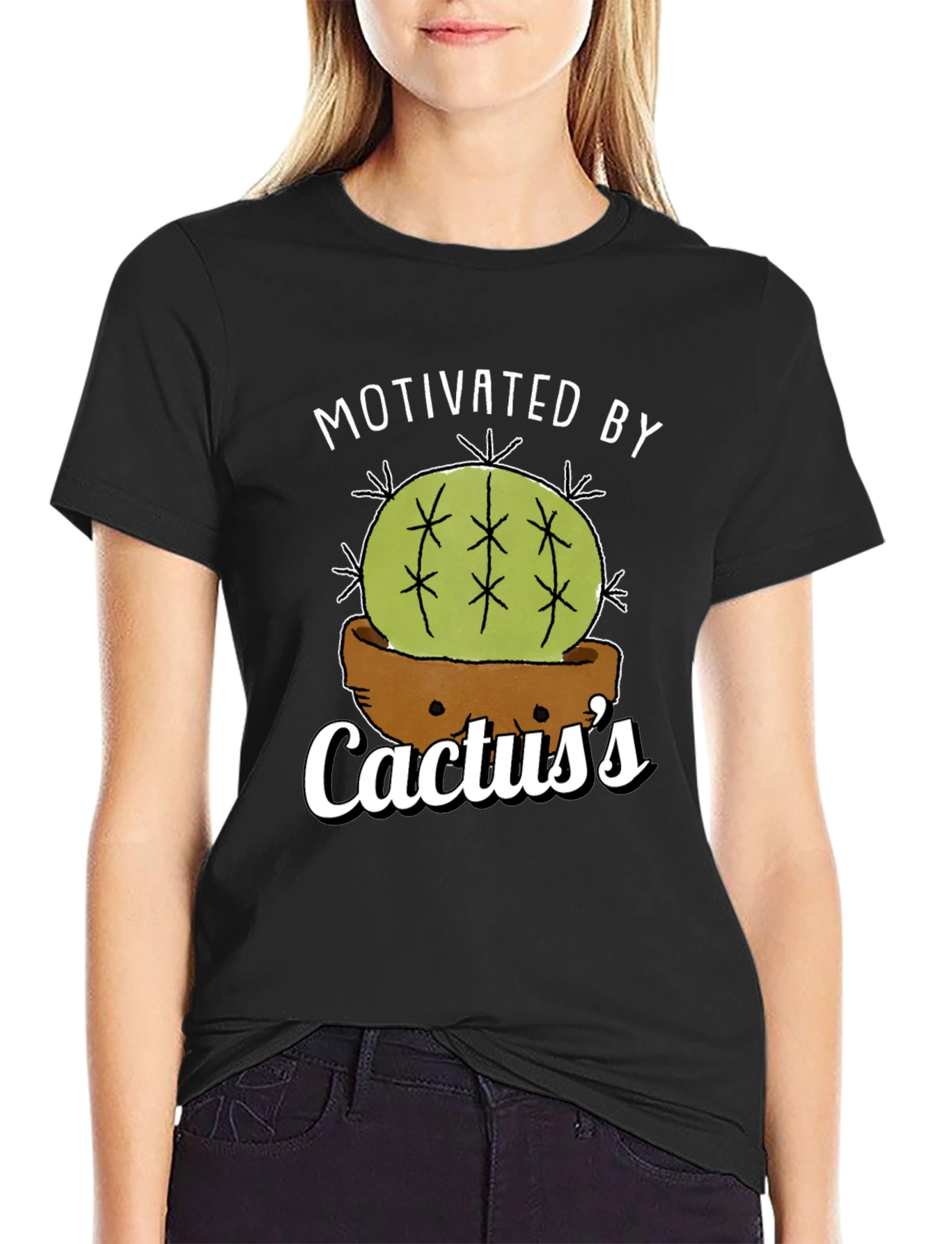 Motivated By Cactuss T-Shirt - Funny Plant Lover Tee
