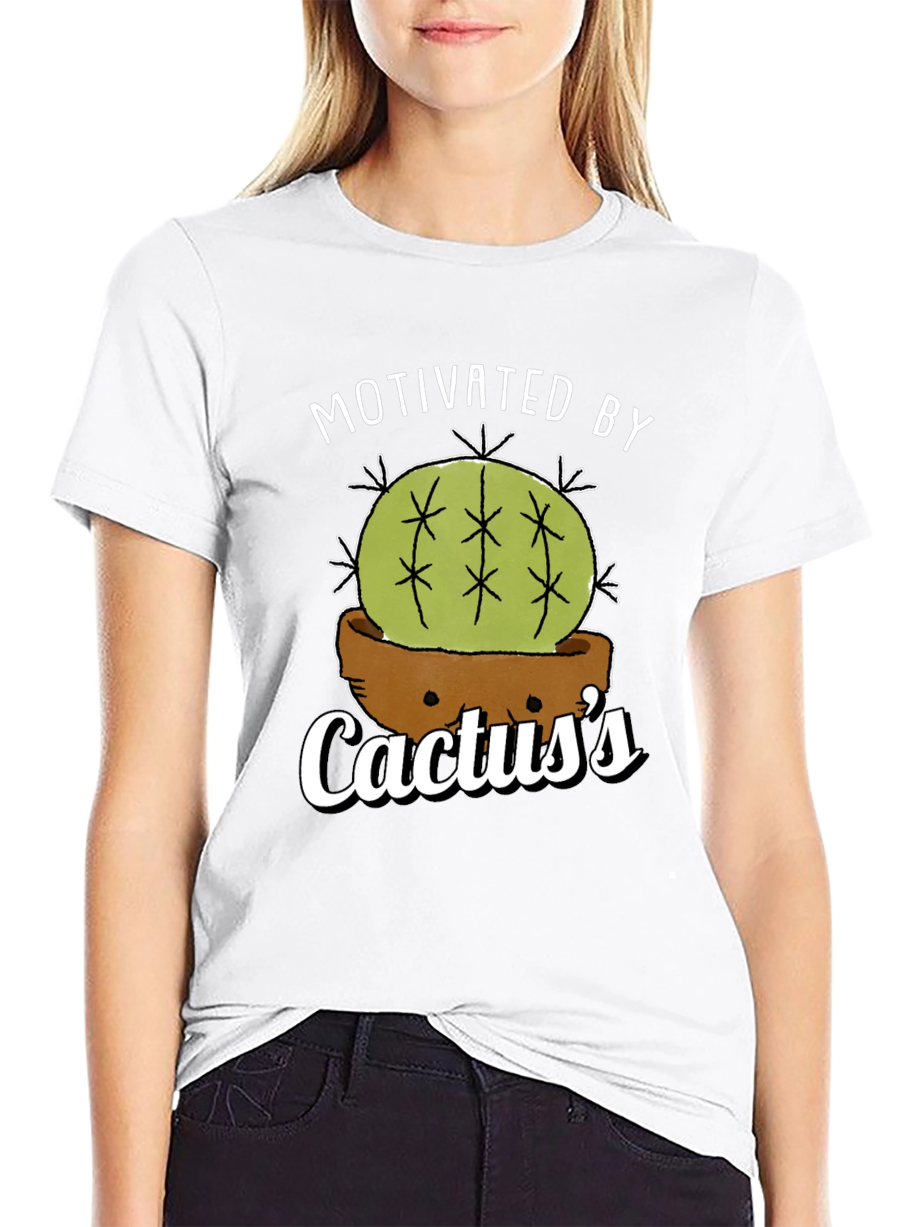 Motivated By Cactuss T-Shirt - Funny Plant Lover Tee