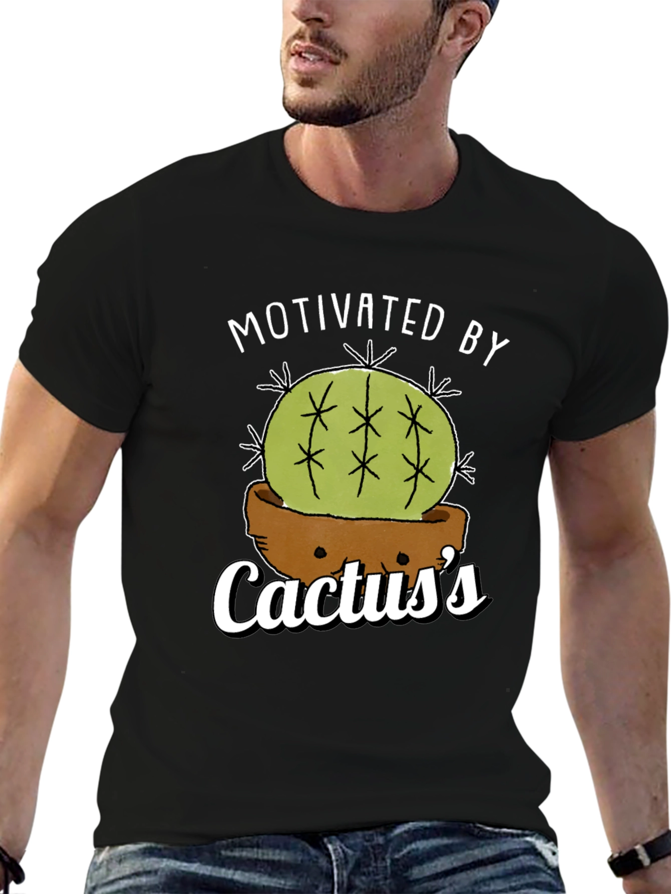 Motivated By Cactuss T-Shirt - Funny Plant Lover Tee