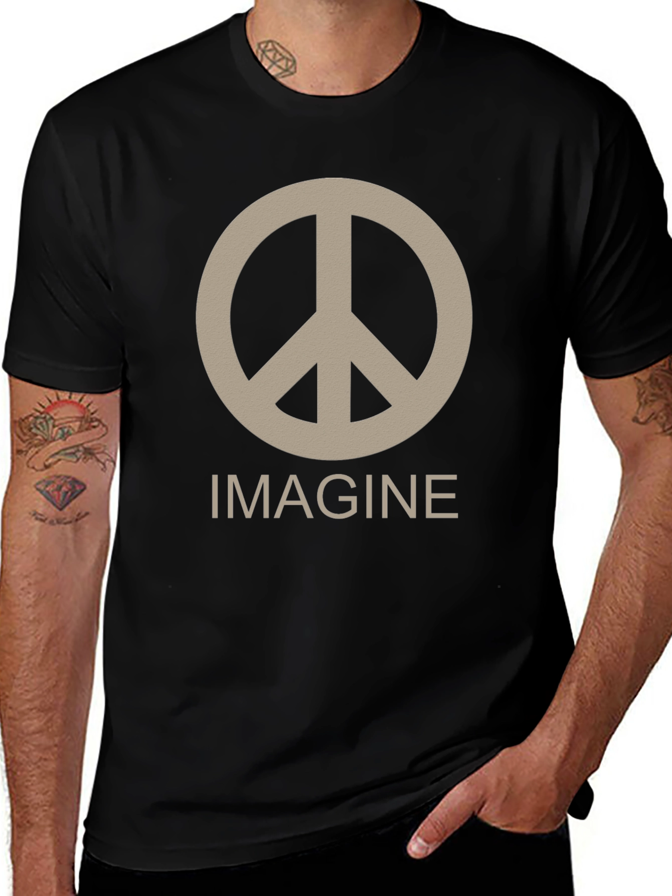 Imagine Peace Sign Graphic Tee