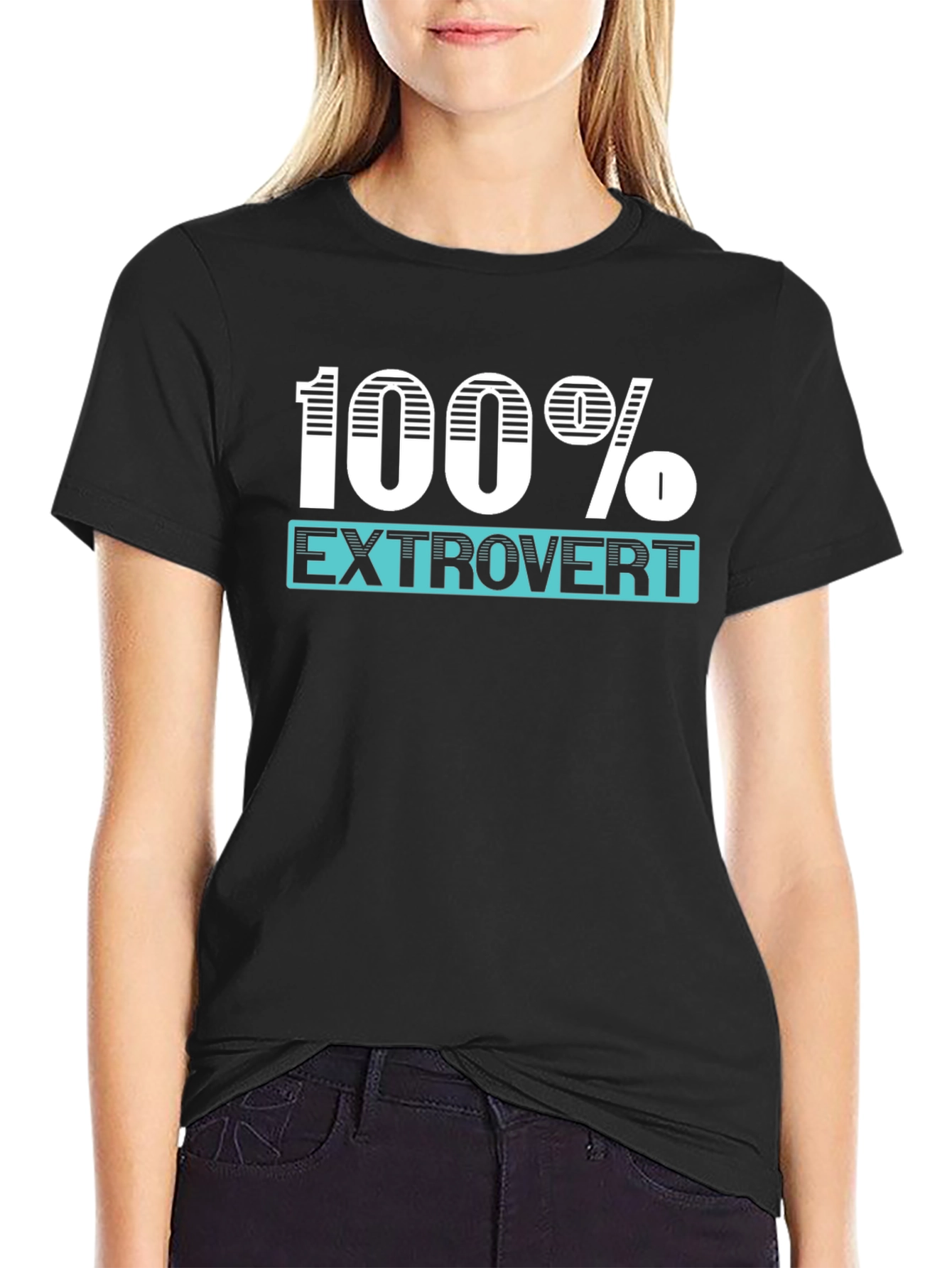 100% Extrovert Graphic T-Shirt