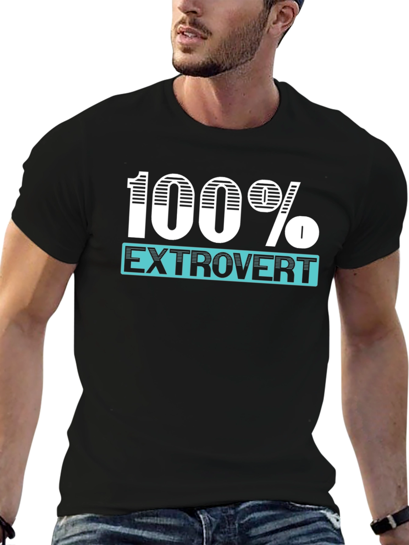 100% Extrovert Graphic T-Shirt