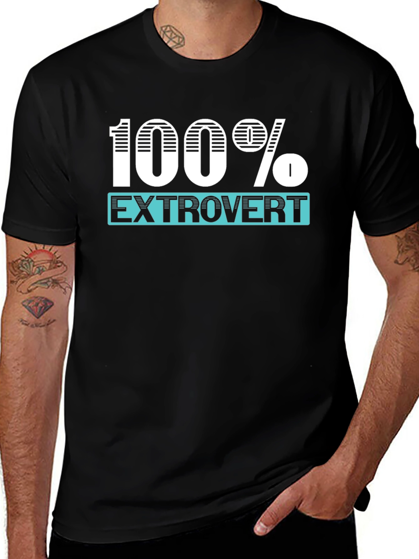 100% Extrovert Graphic T-Shirt