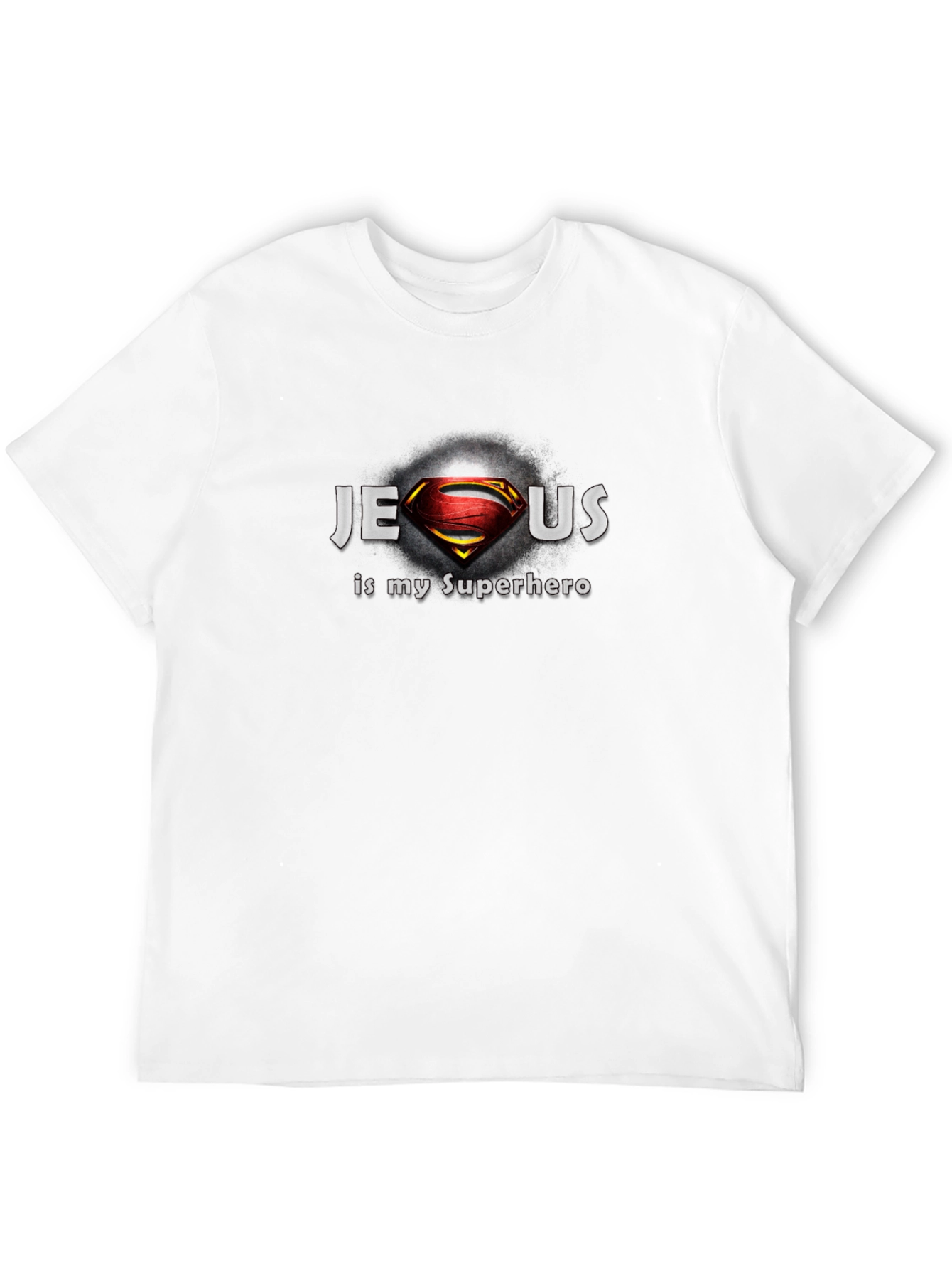Jesus Is My Superhero Black T-Shirt