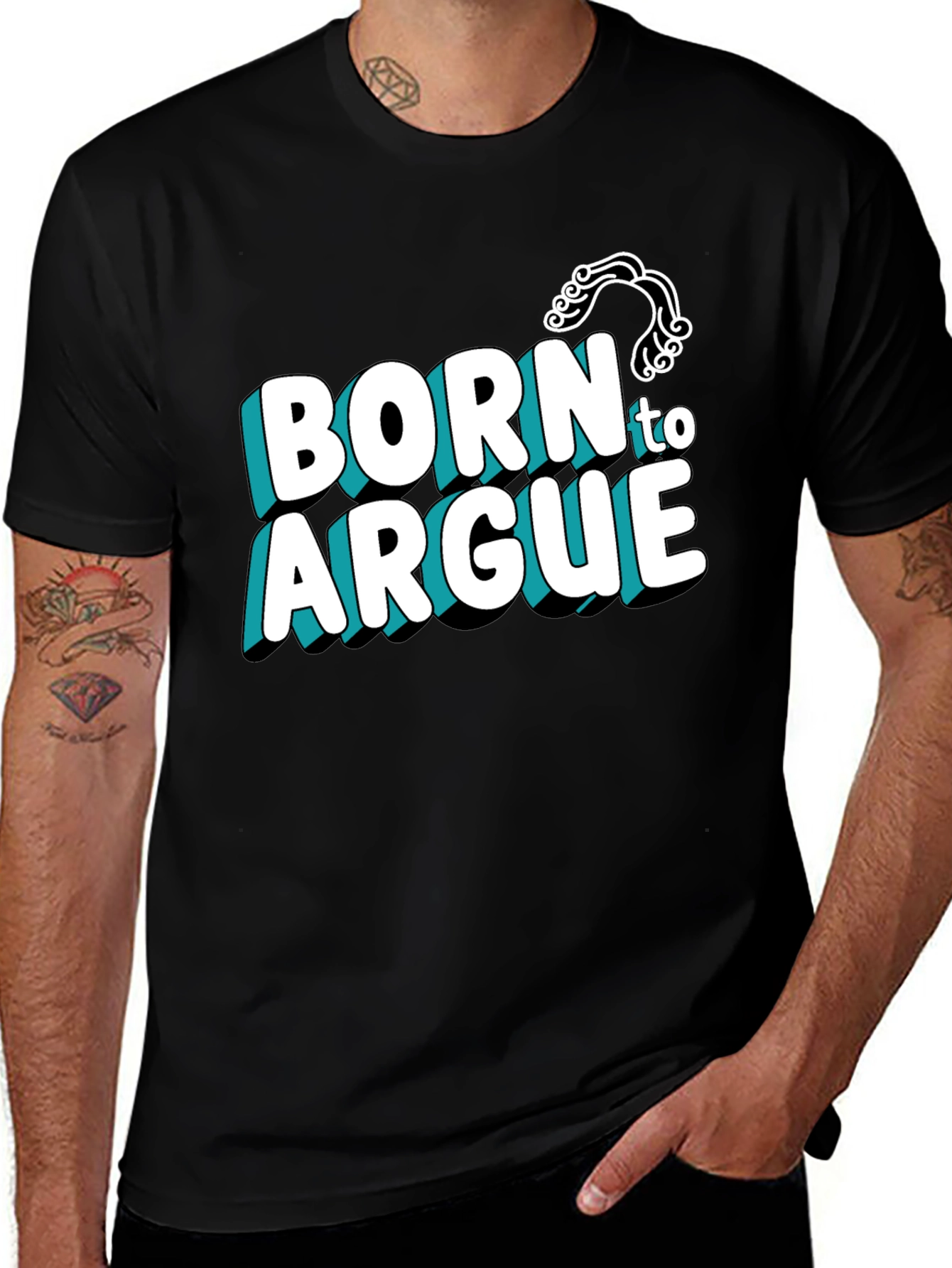Born to Argue Graphic Tee - Black