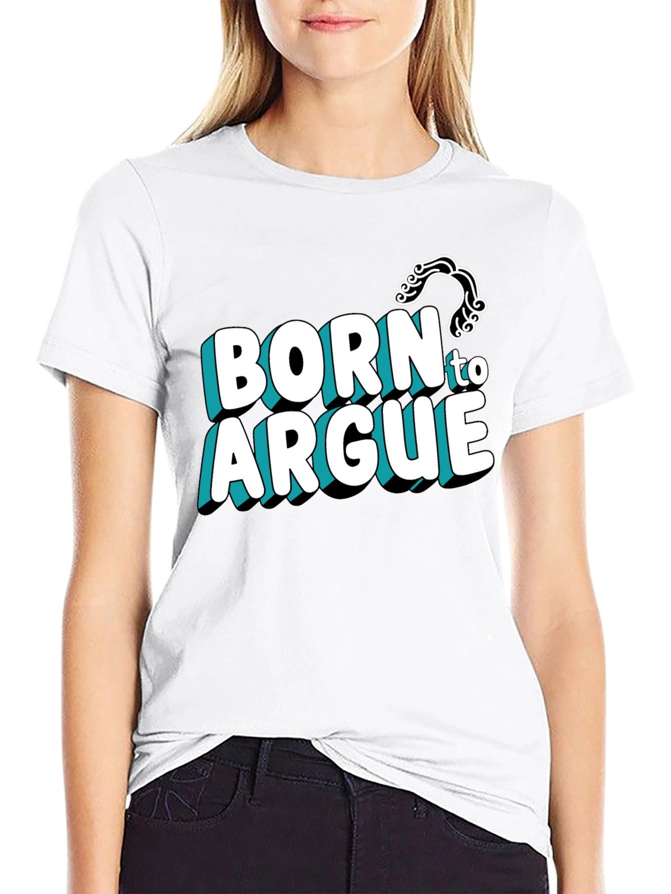 Born to Argue Graphic Tee - Black