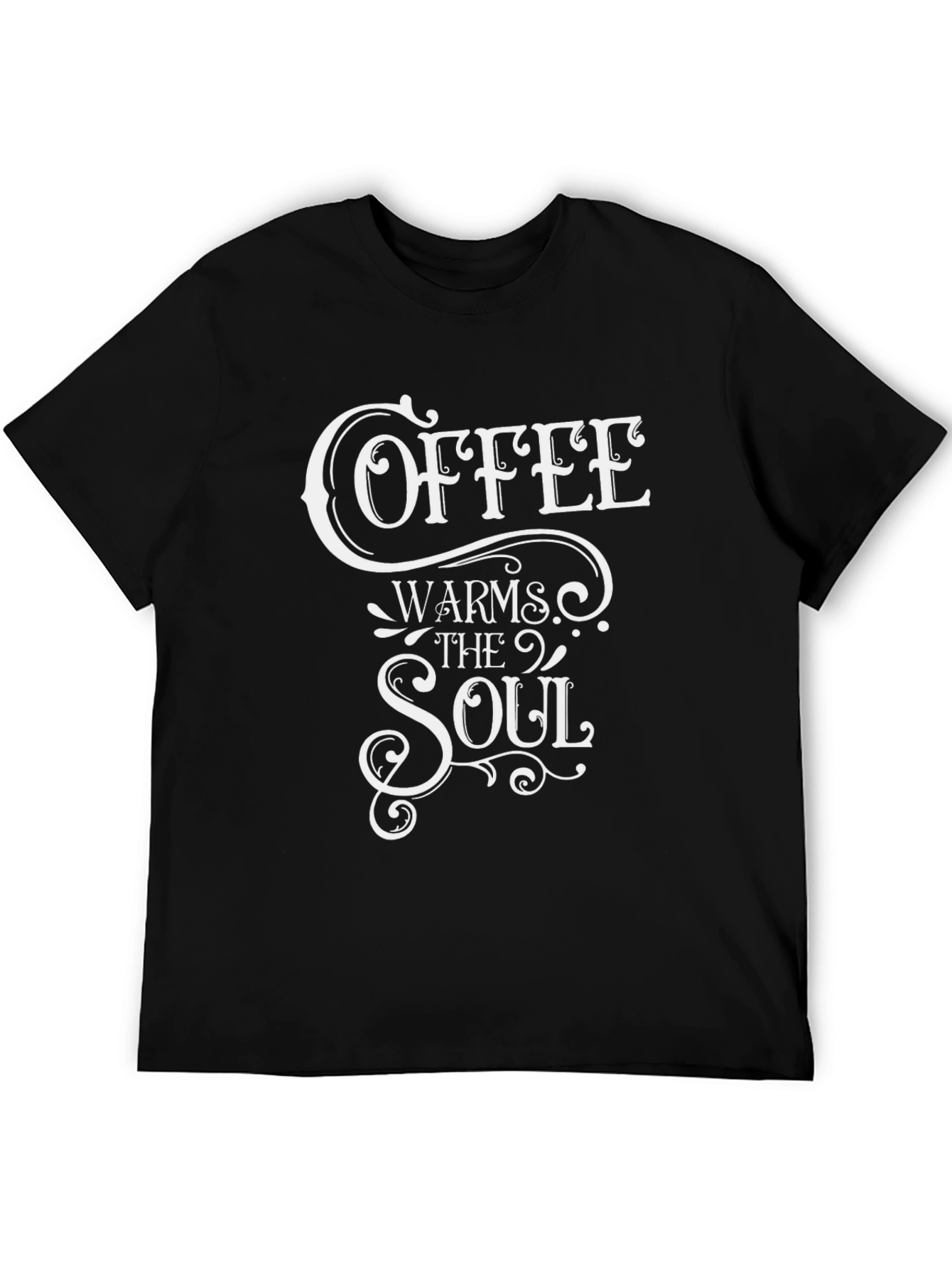 Coffee Warms the Soul Graphic Tee - Black