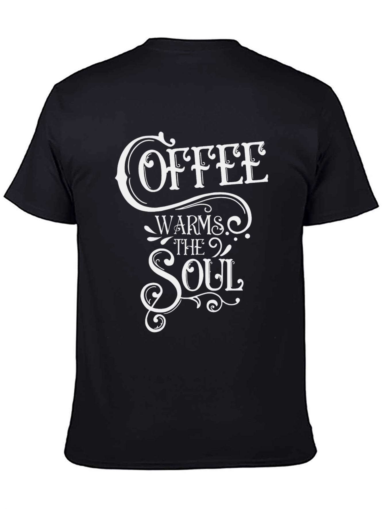 Coffee Warms the Soul Graphic Tee - Black