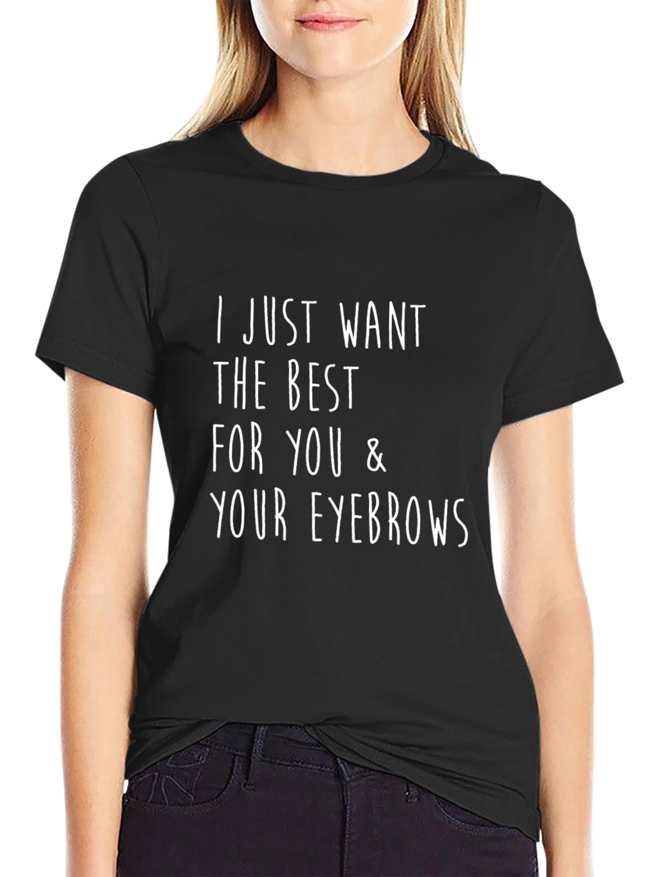 Eyebrow Humor T-Shirt - Unisex Black Tee