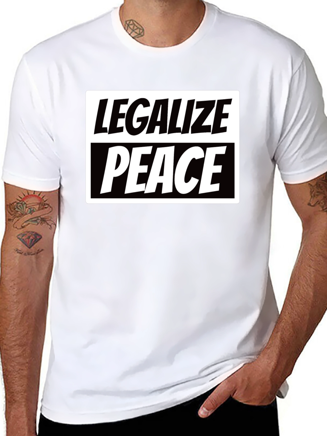 Legalize Peace Graphic T-Shirt - Black