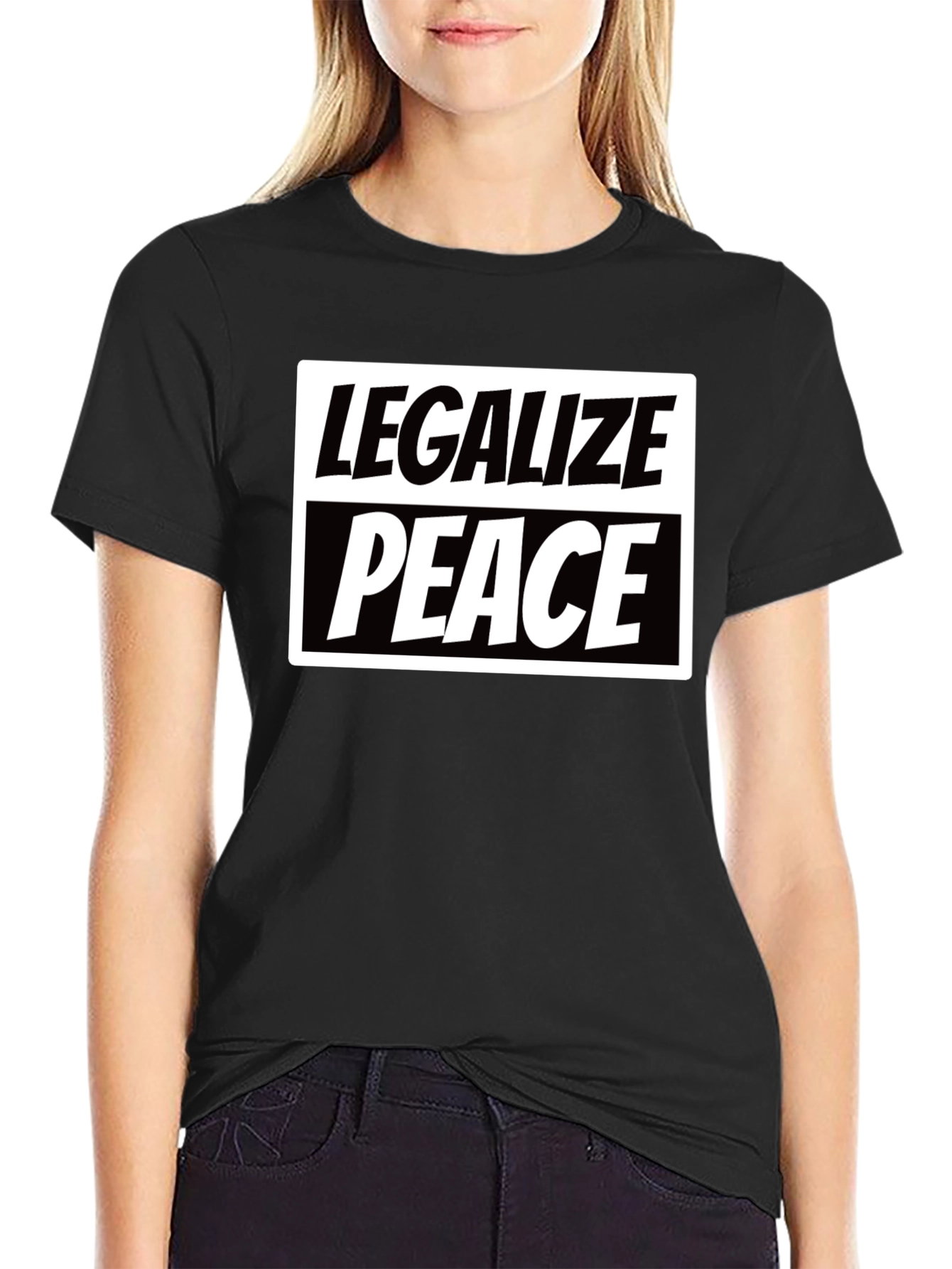 Legalize Peace Graphic T-Shirt - Black