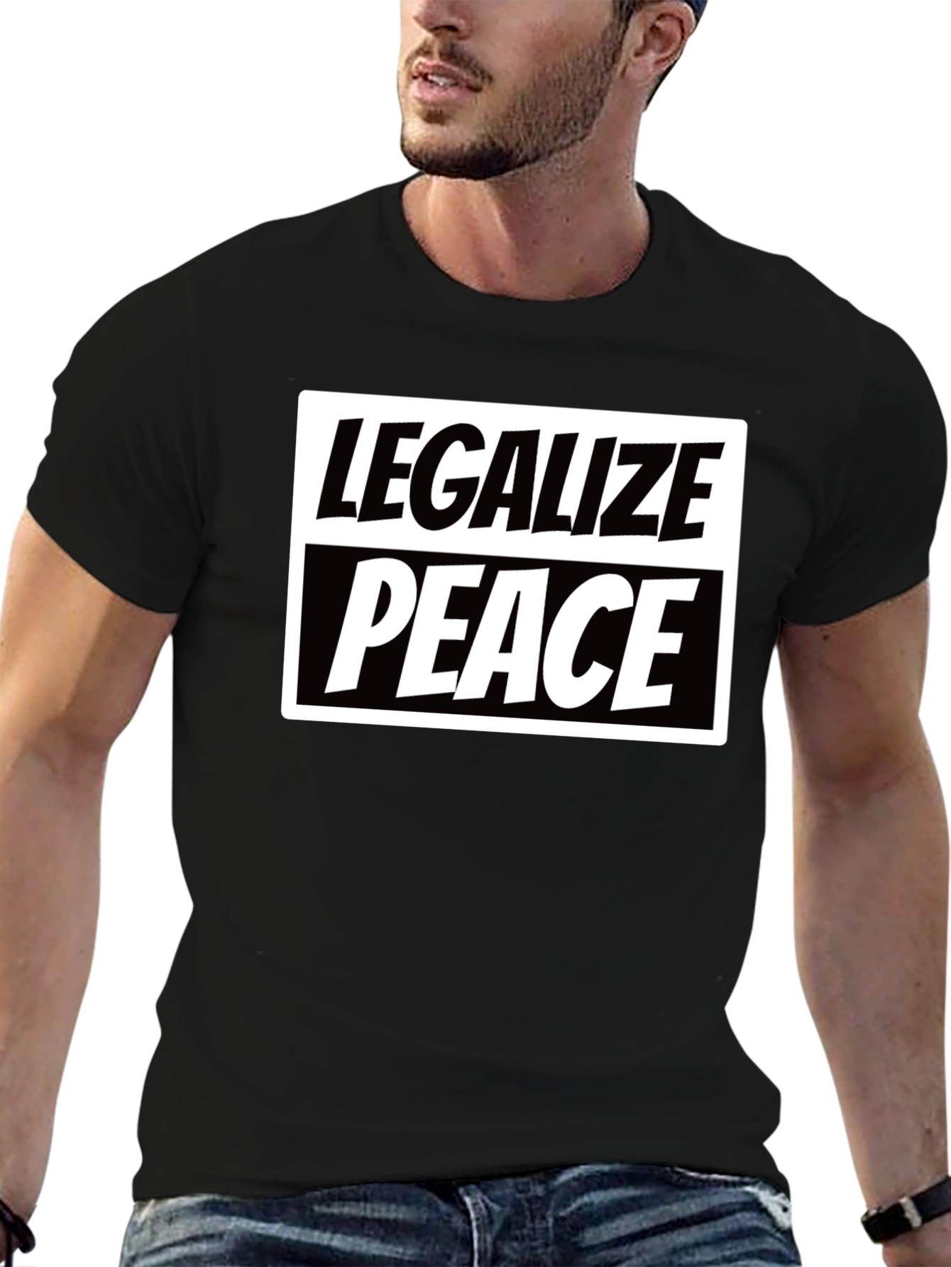 Legalize Peace Graphic T-Shirt - Black