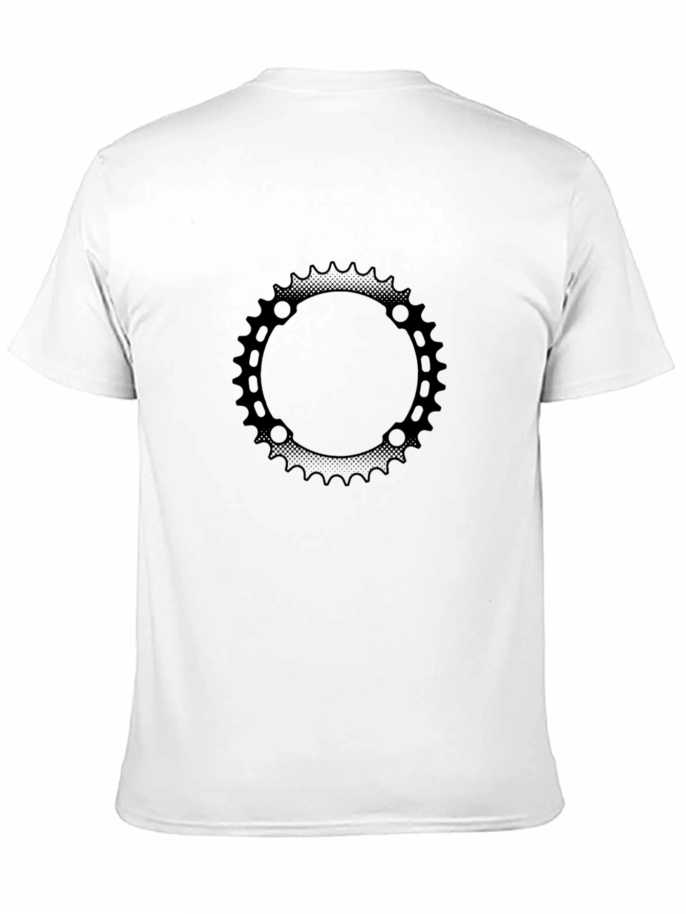 Black Graphic Tee: Bicycle Gear Design