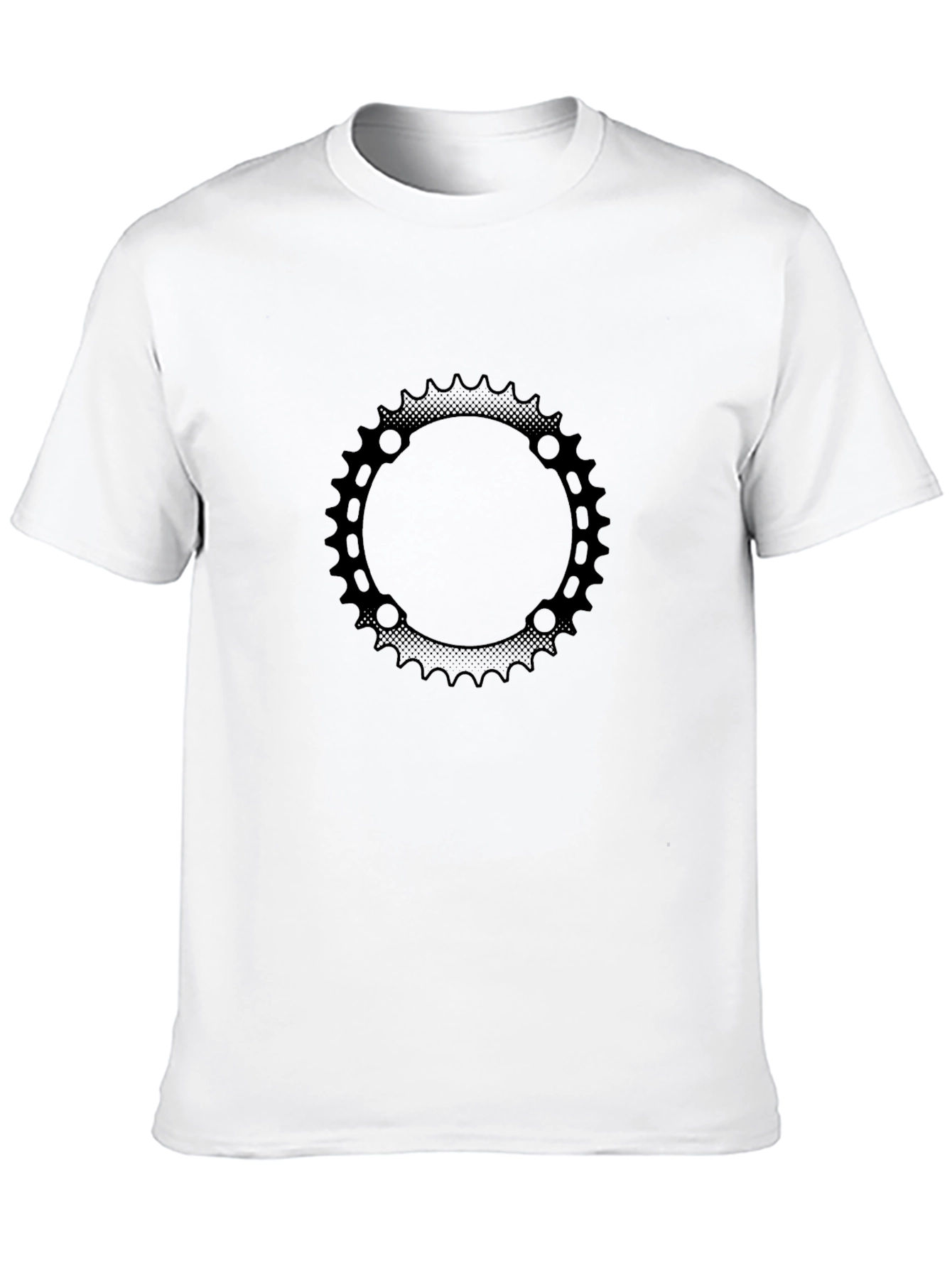 Black Graphic Tee: Bicycle Gear Design