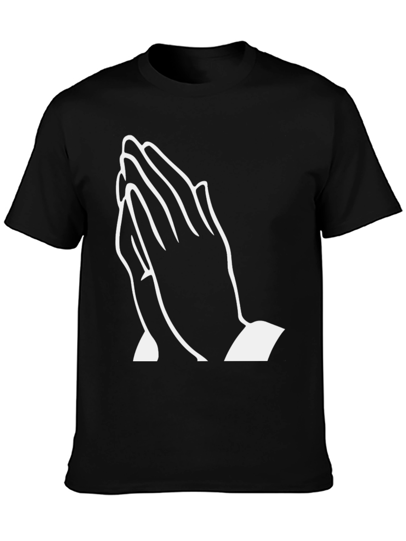 Praying Hands Graphic T-Shirt - Black
