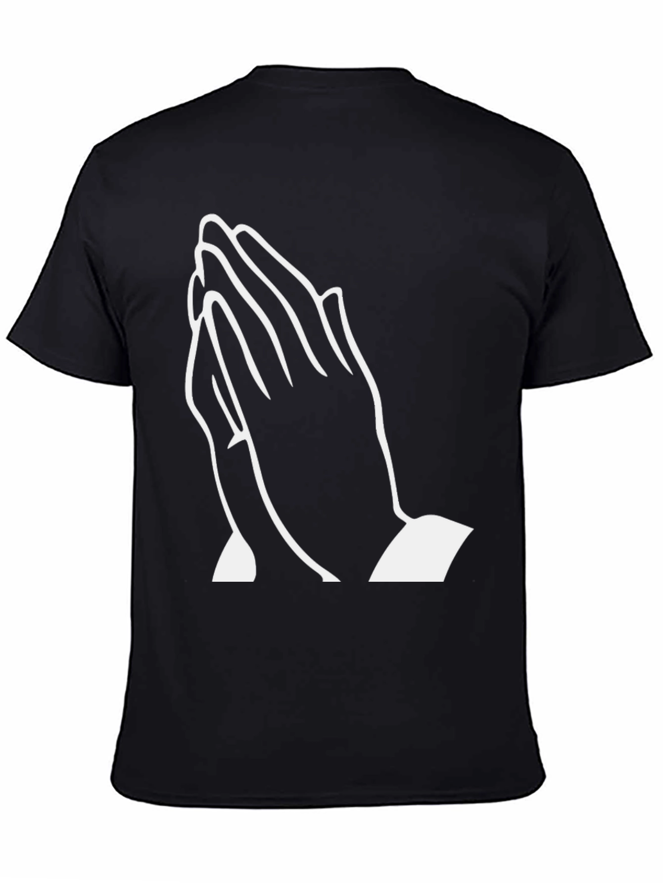 Praying Hands Graphic T-Shirt - Black