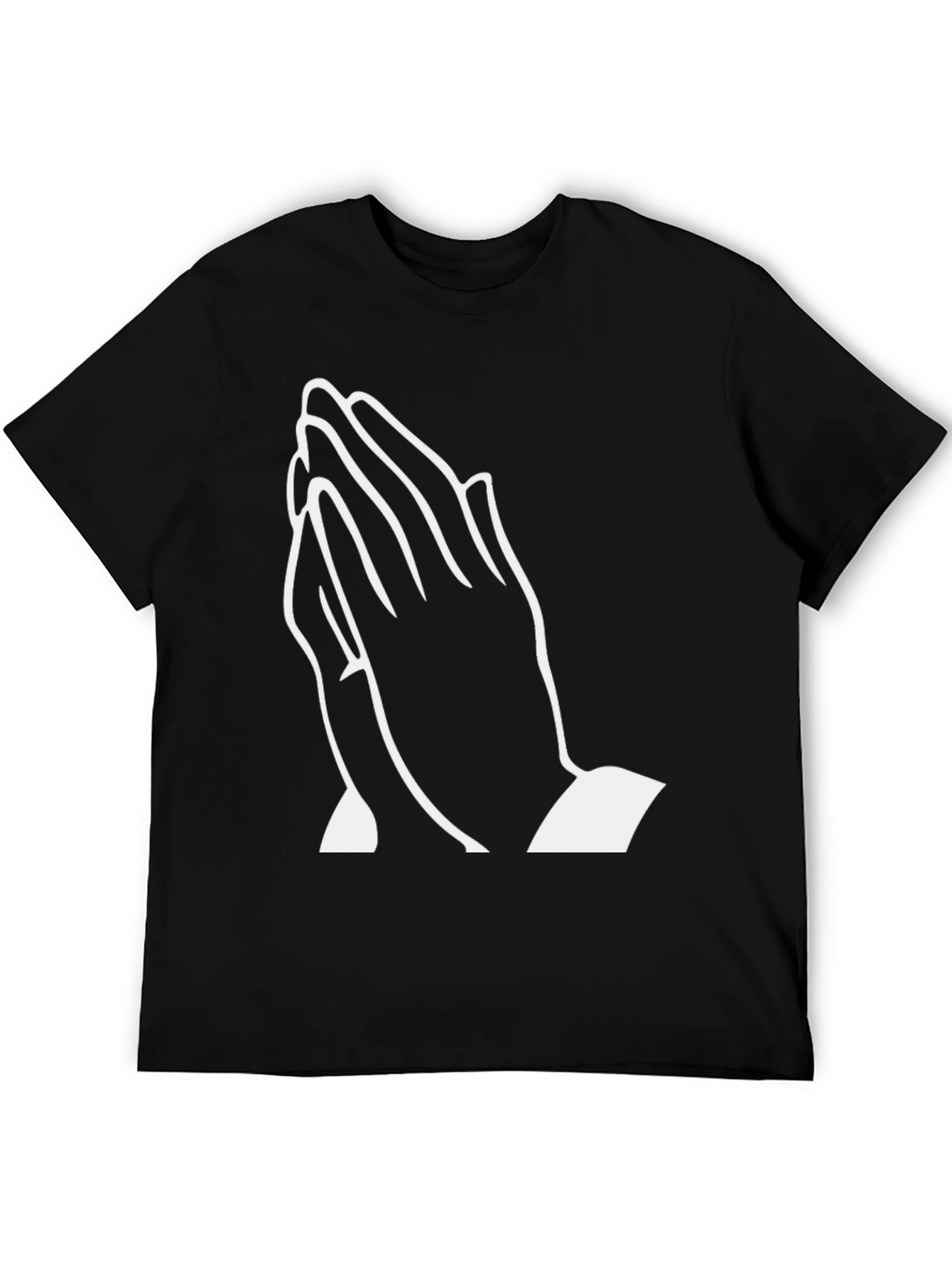 Praying Hands Graphic T-Shirt - Black