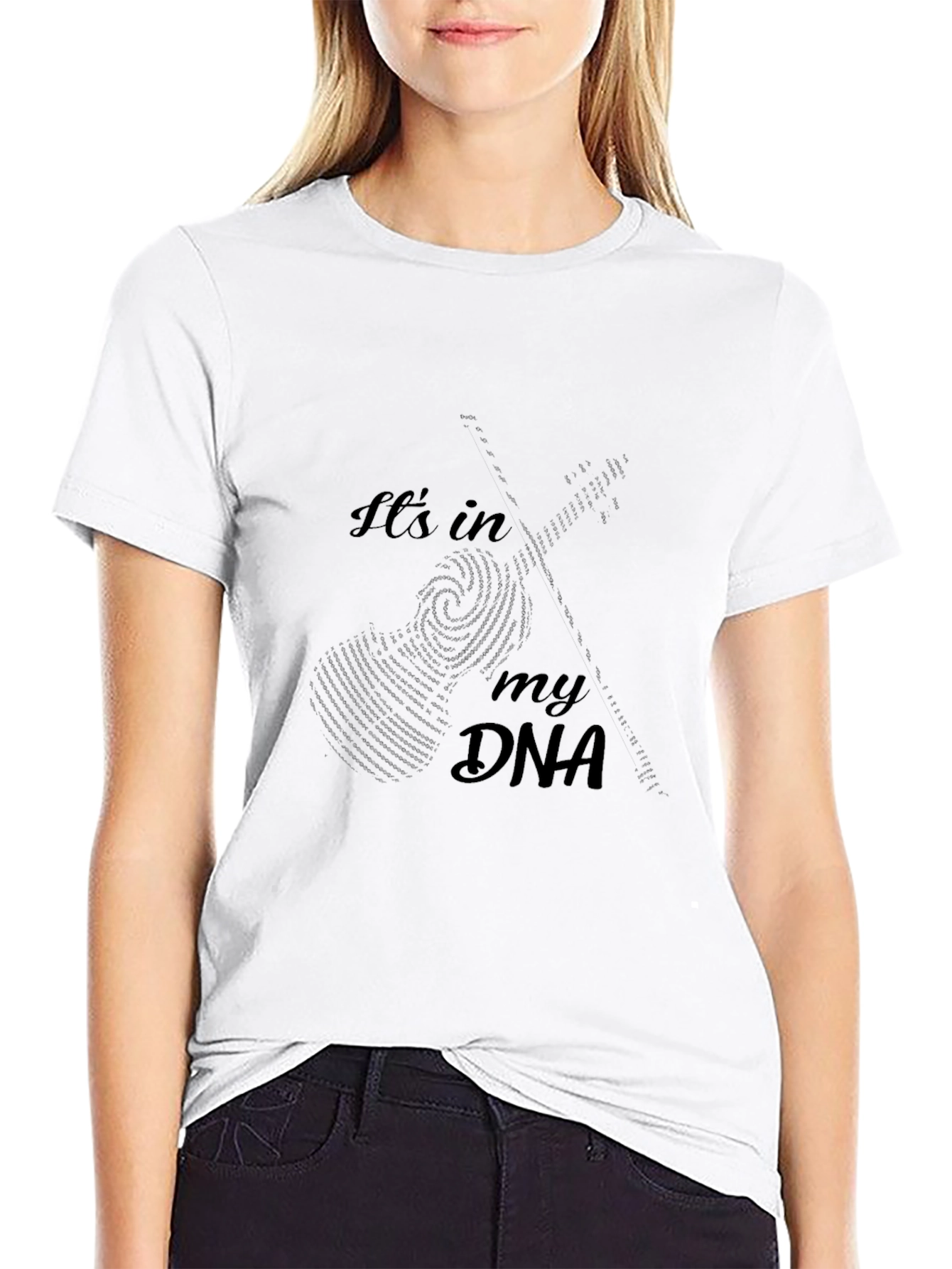 Guitar DNA Black Graphic T-Shirt