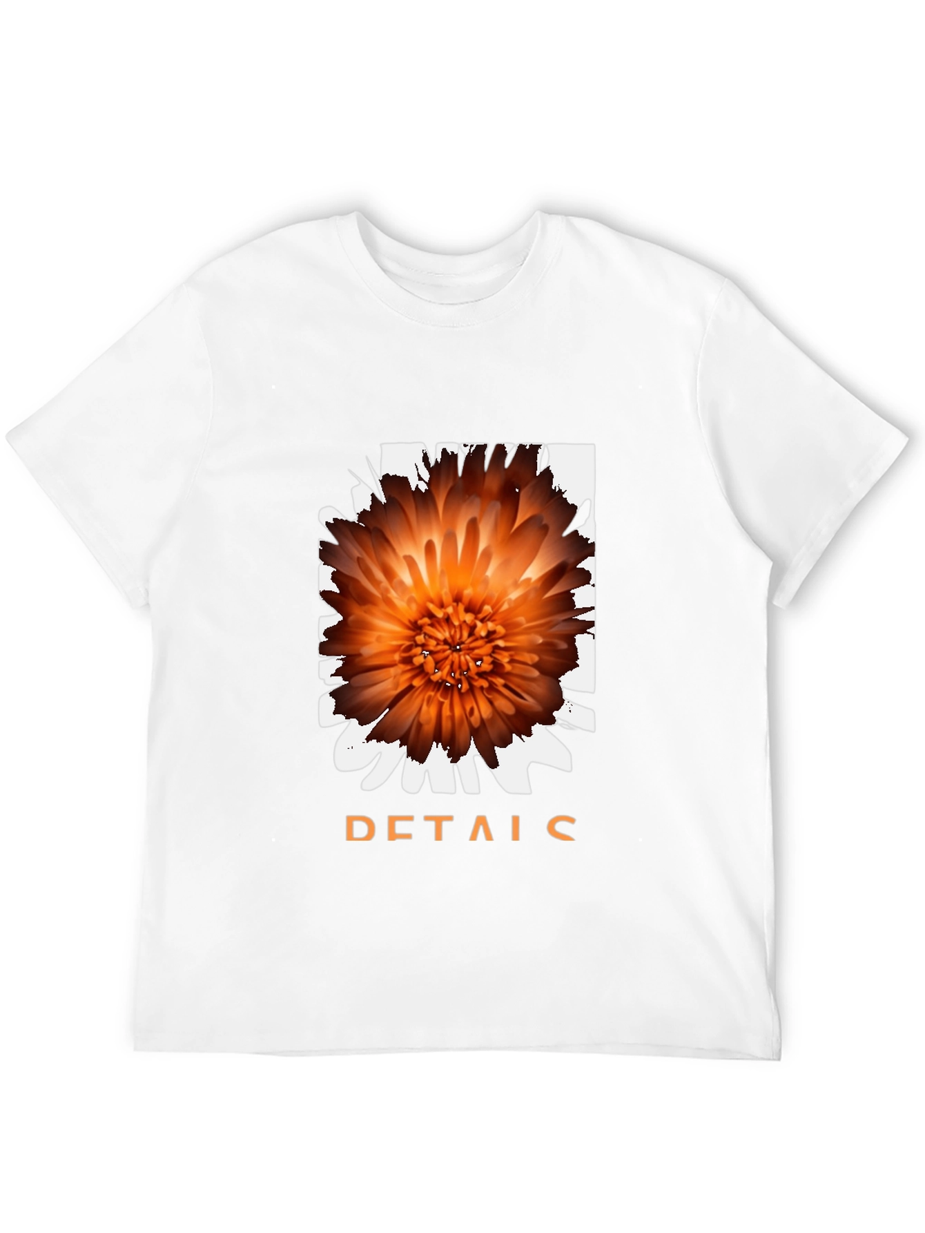 Floral Details Graphic Black T-Shirt