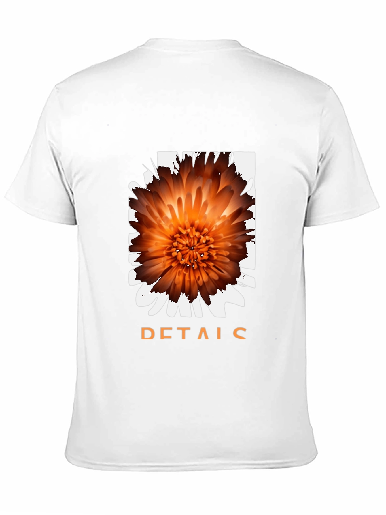 Floral Details Graphic Black T-Shirt