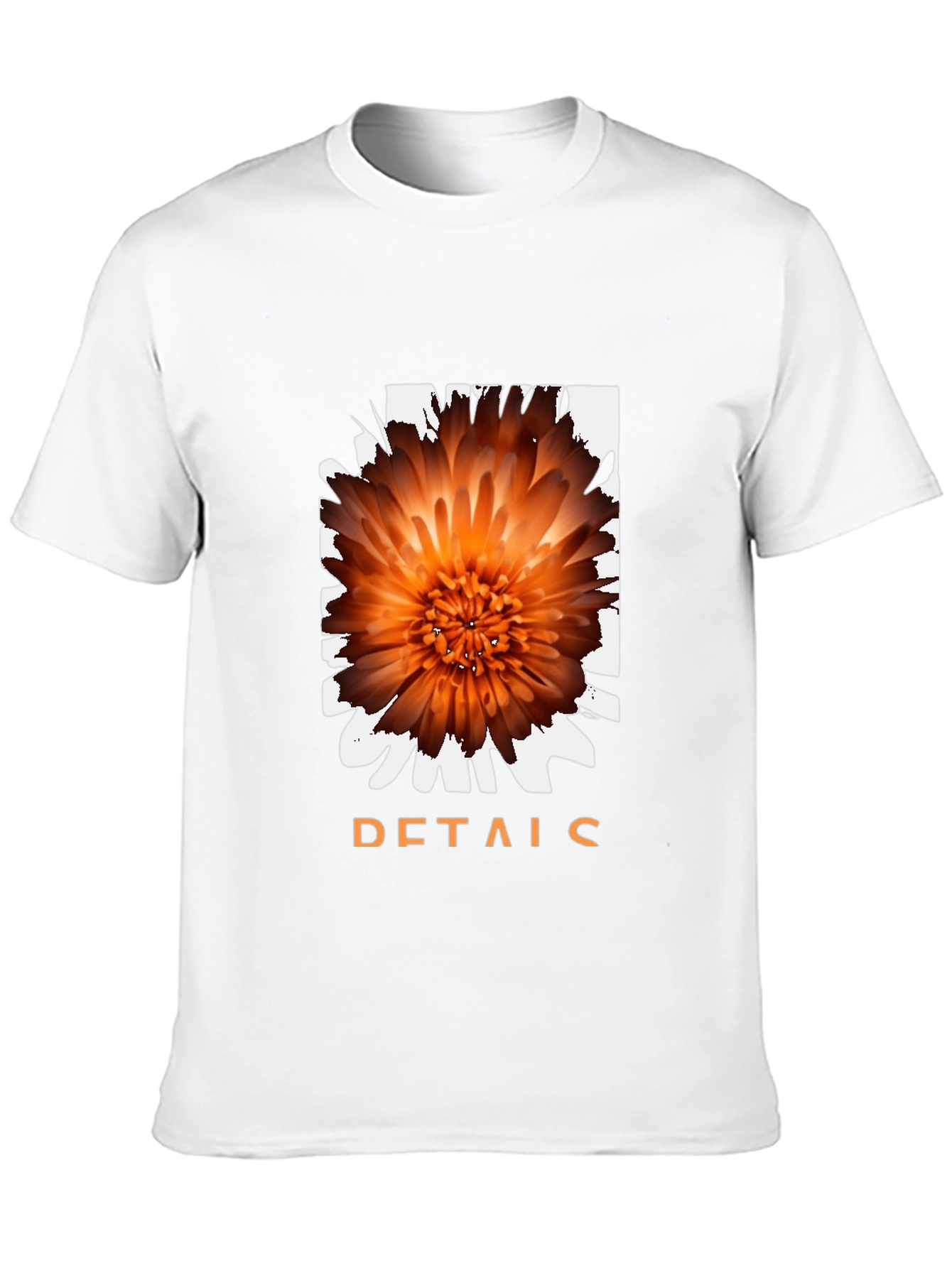 Floral Details Graphic Black T-Shirt