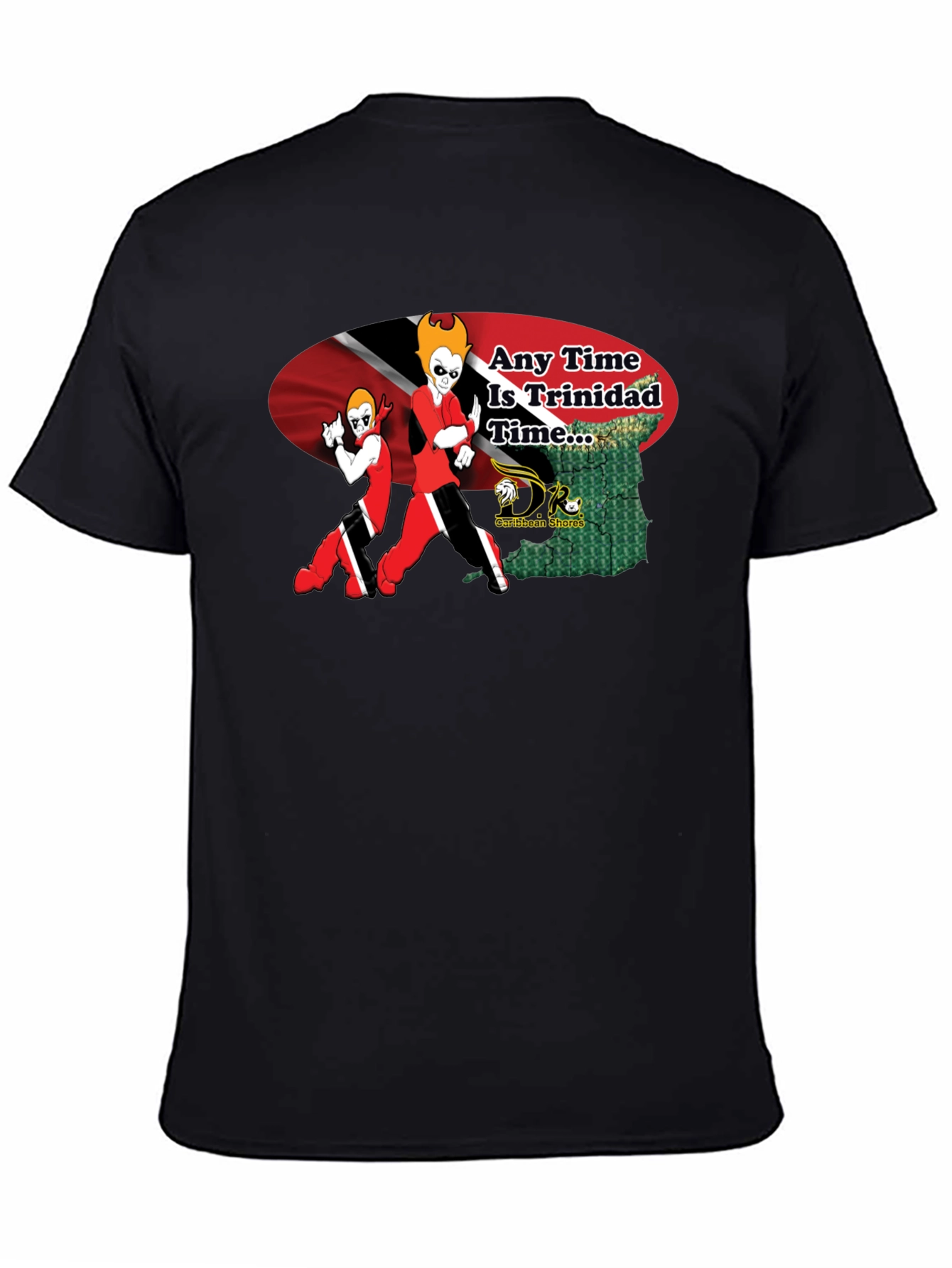 Any Time Is Trinidad Time Black T-Shirt
