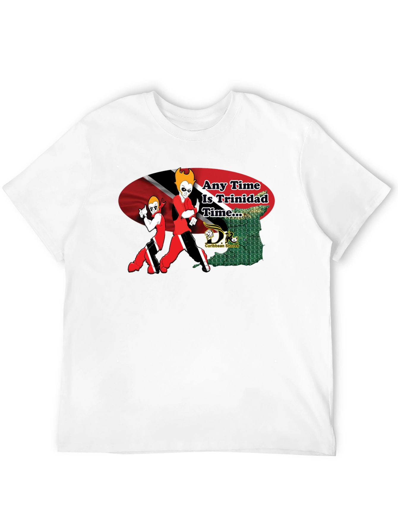 Any Time Is Trinidad Time Black T-Shirt