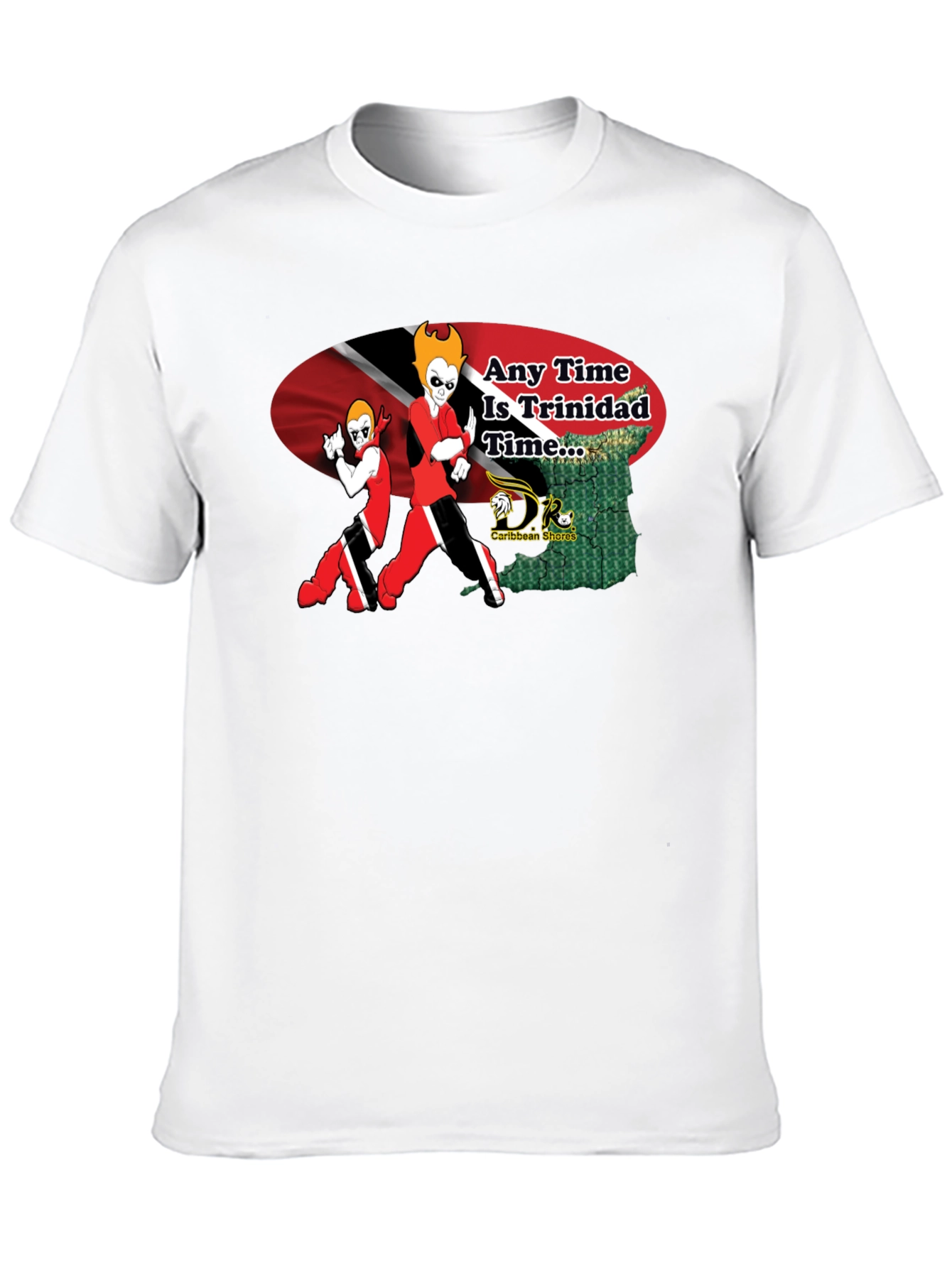 Any Time Is Trinidad Time Black T-Shirt