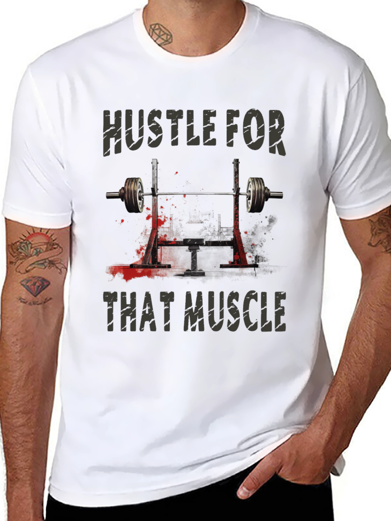 Hustle for That Muscle Graphic Tee