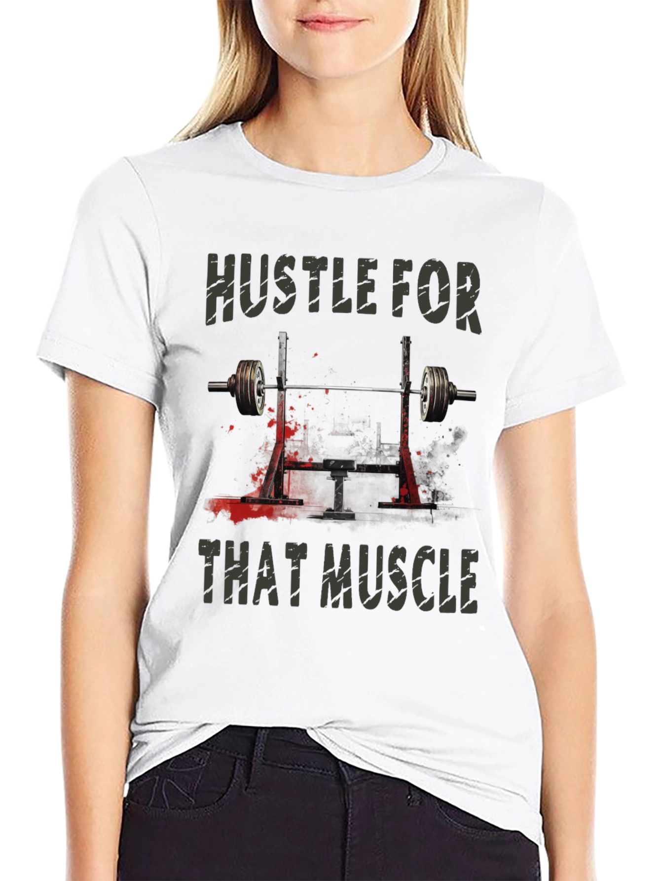 Hustle for That Muscle Graphic Tee