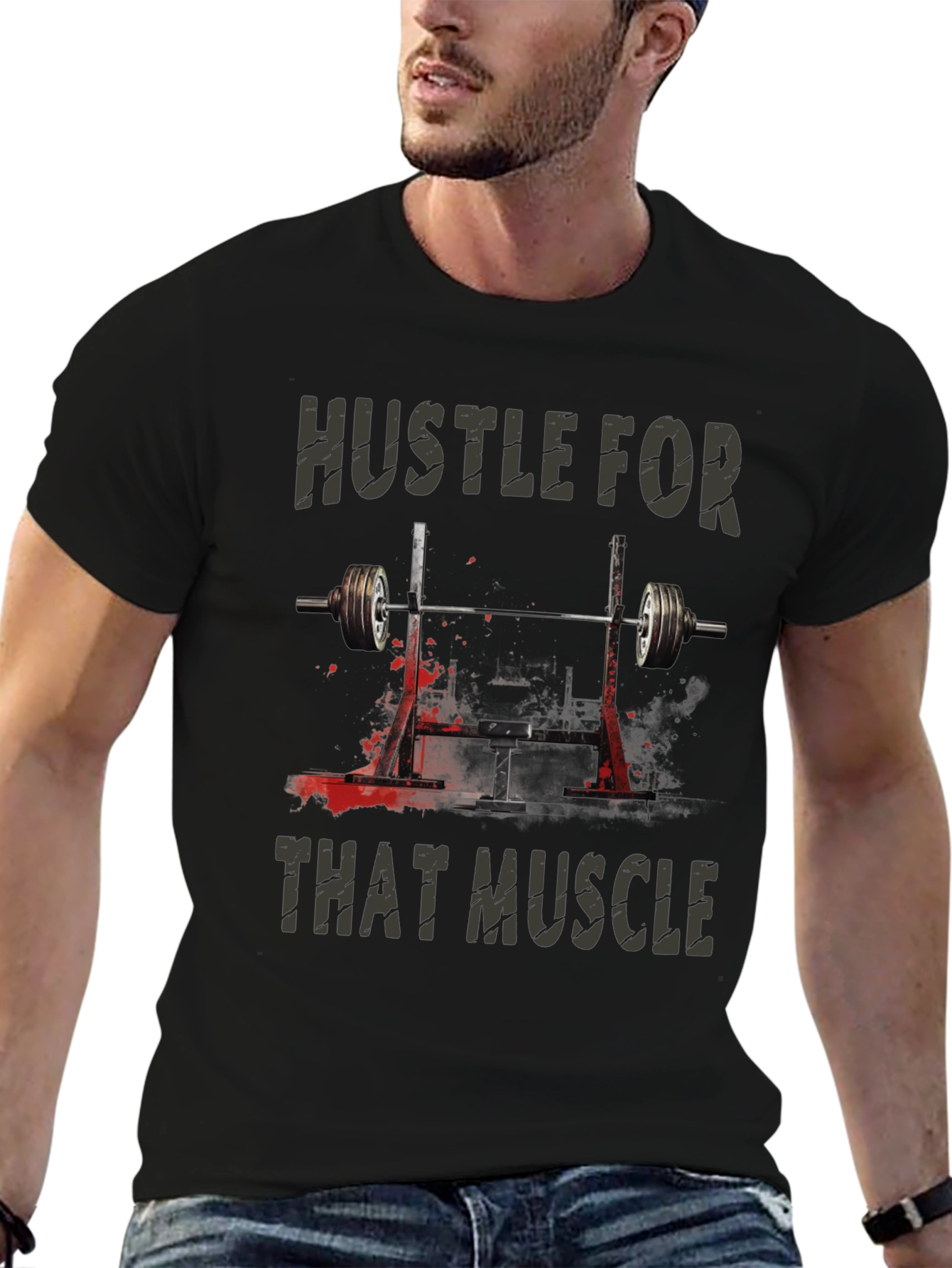 Hustle for That Muscle Graphic Tee