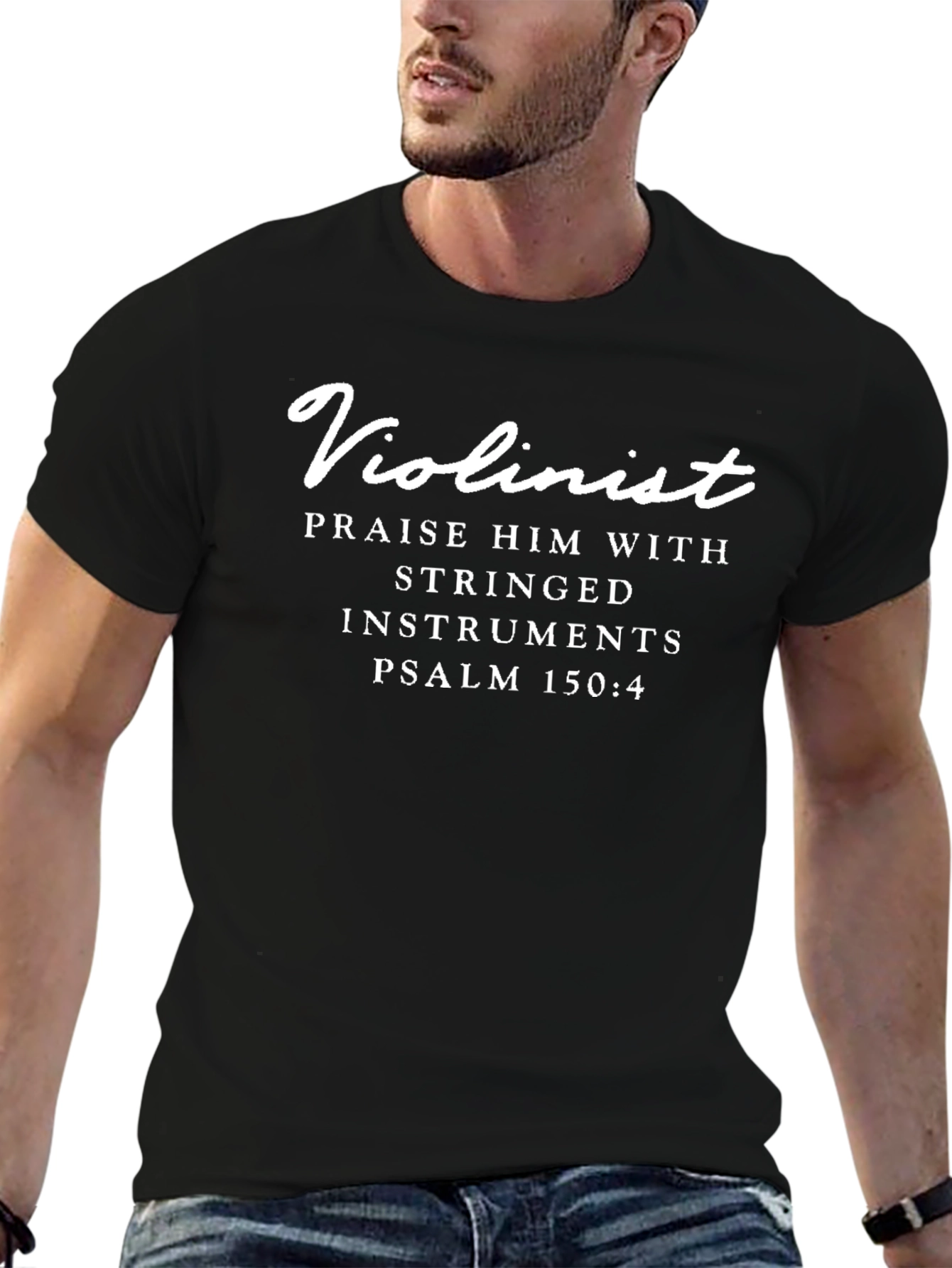 Violinist Praise Him Tee - Stringed Instruments Shirt