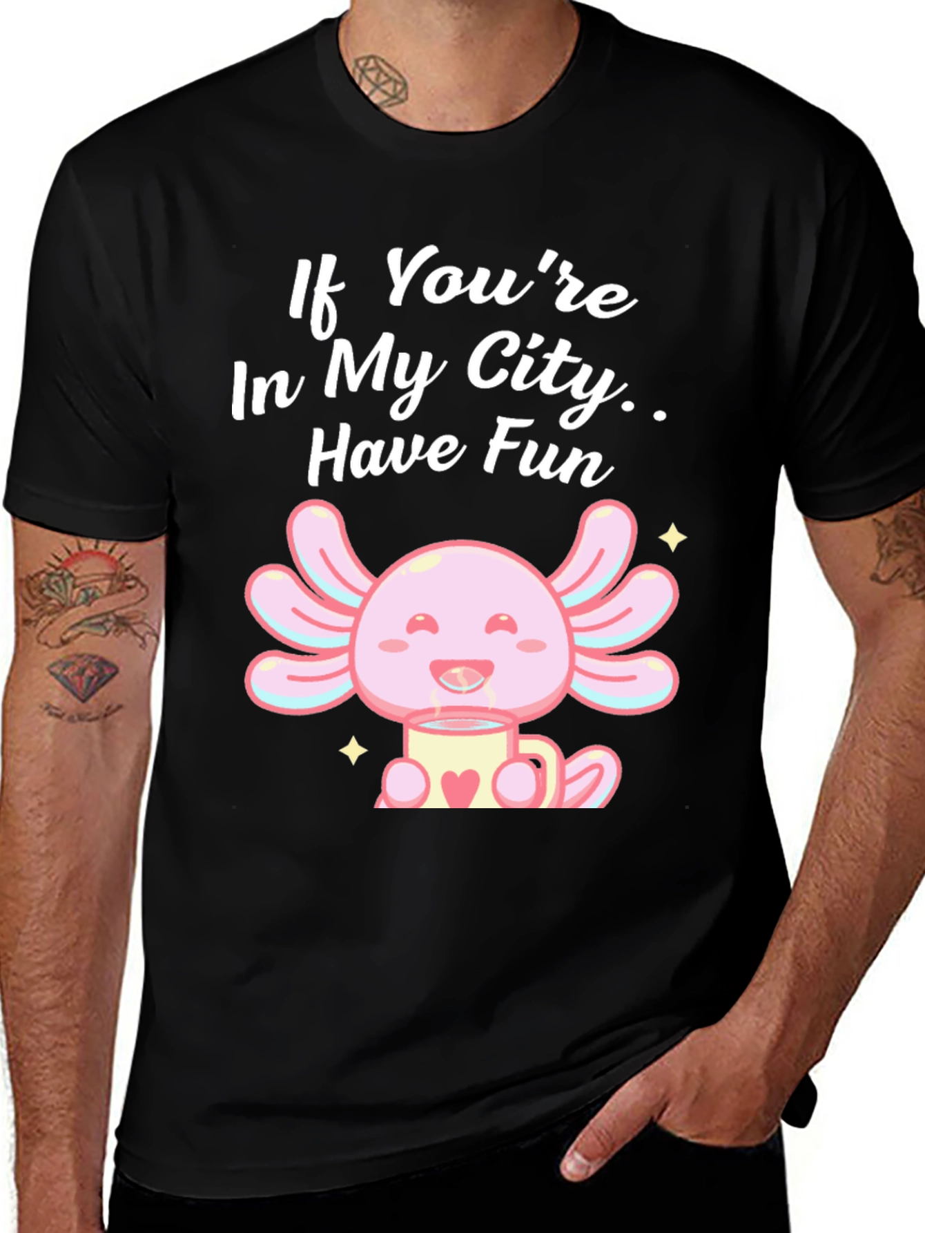 Axolotl in My City T-Shirt