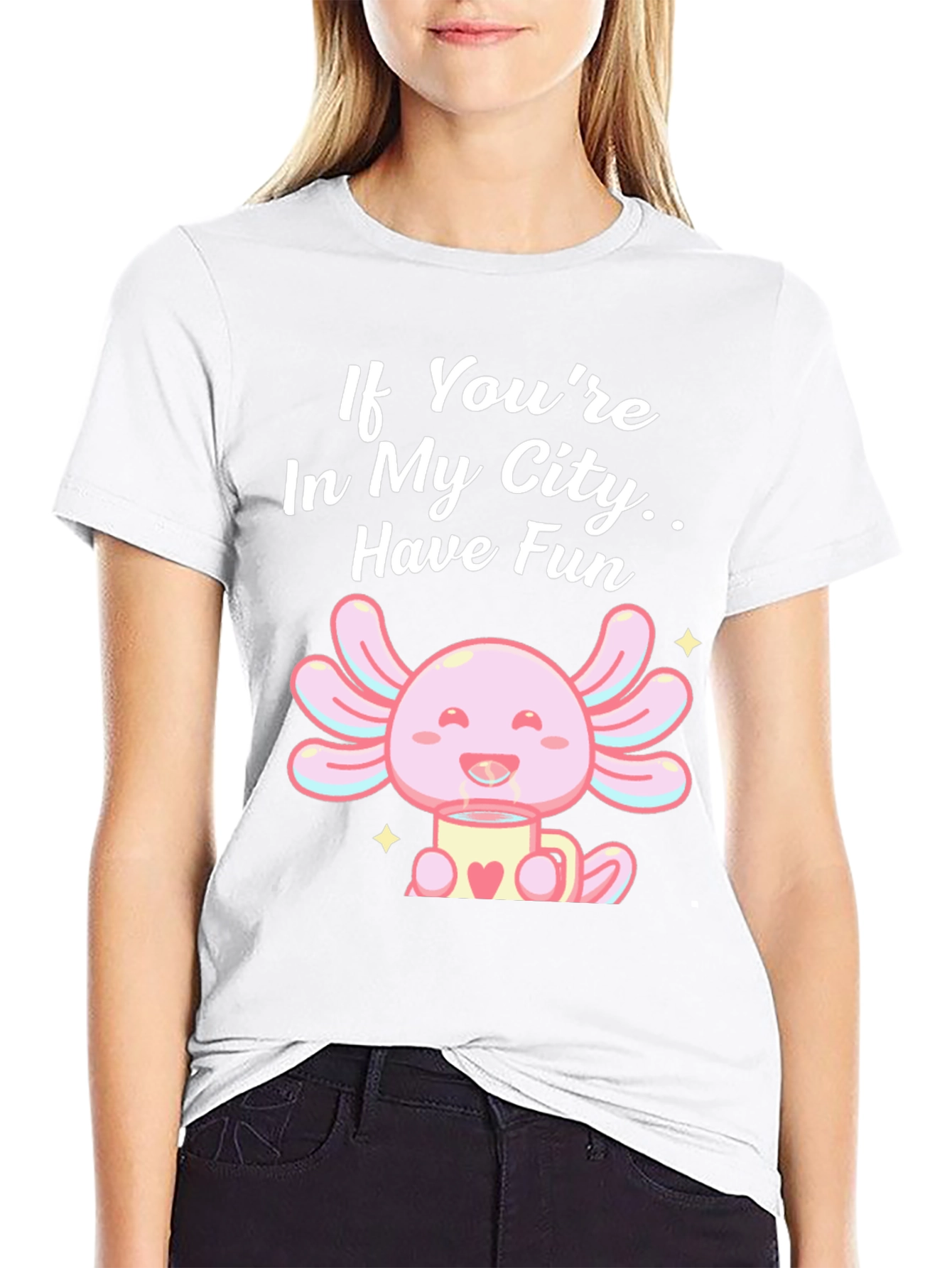 Axolotl in My City T-Shirt
