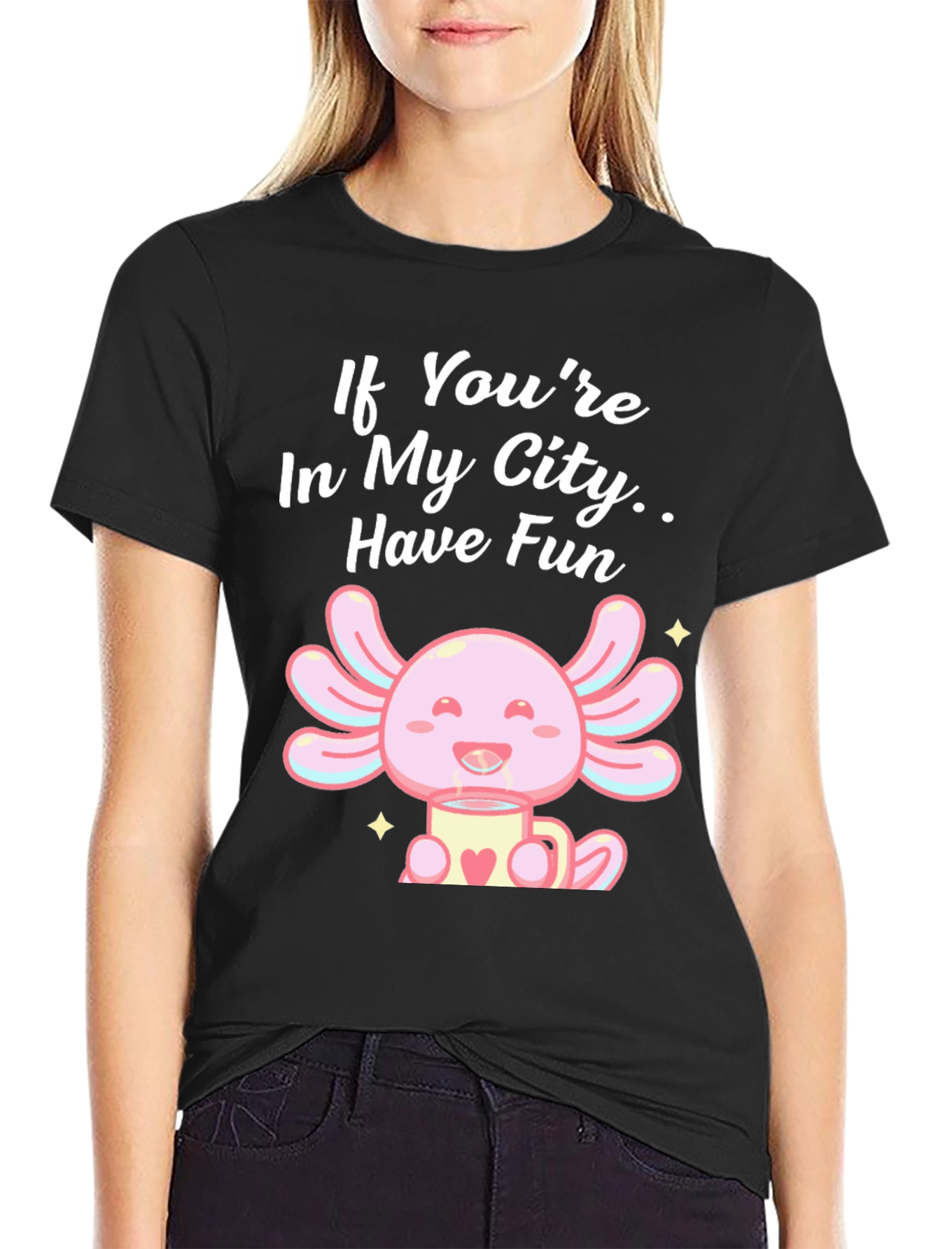 Axolotl in My City T-Shirt