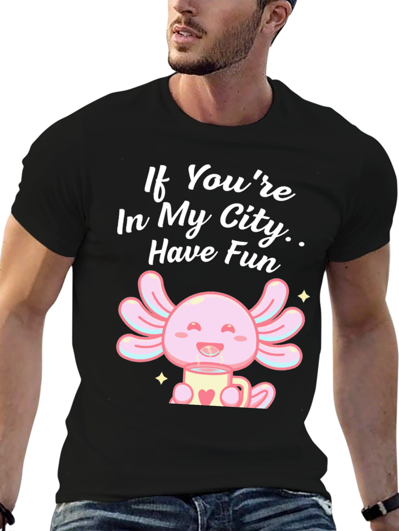 Axolotl in My City T-Shirt