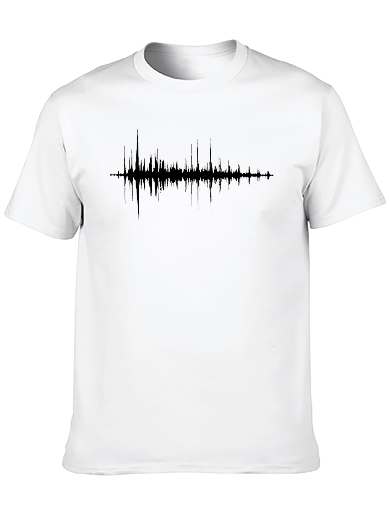 Sound Wave Graphic T-Shirt - Black