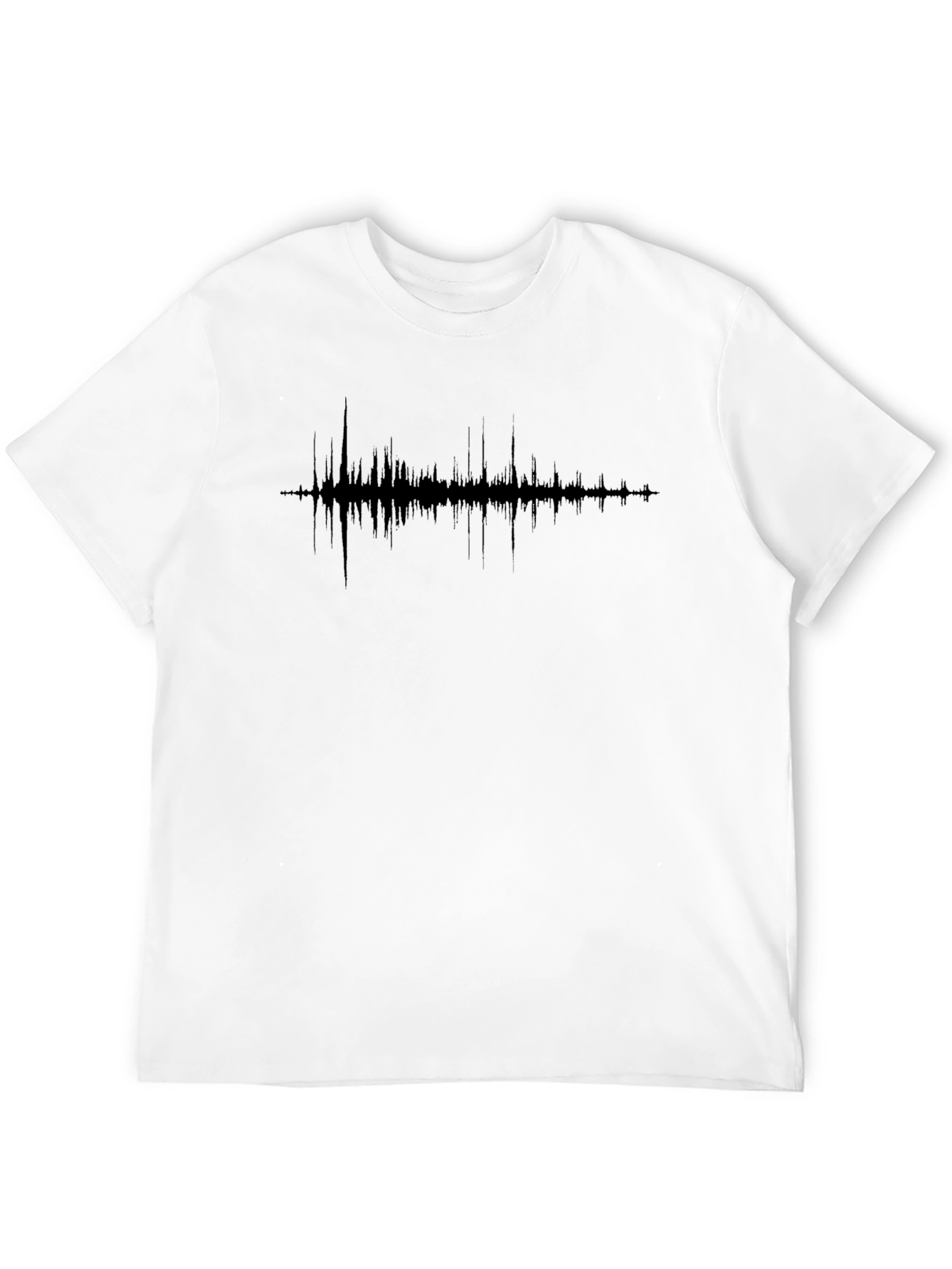 Sound Wave Graphic T-Shirt - Black