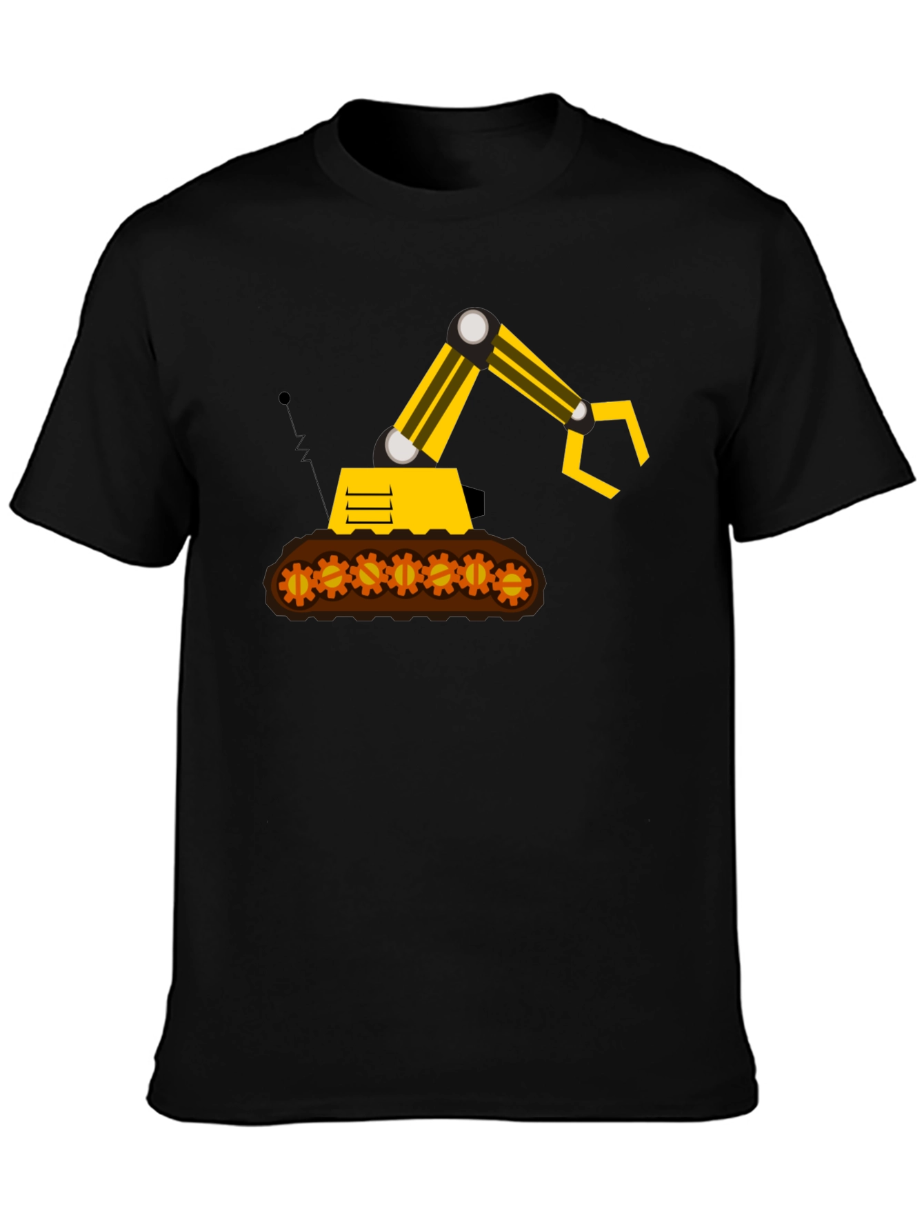 Construction Digger Graphic Tee - Black