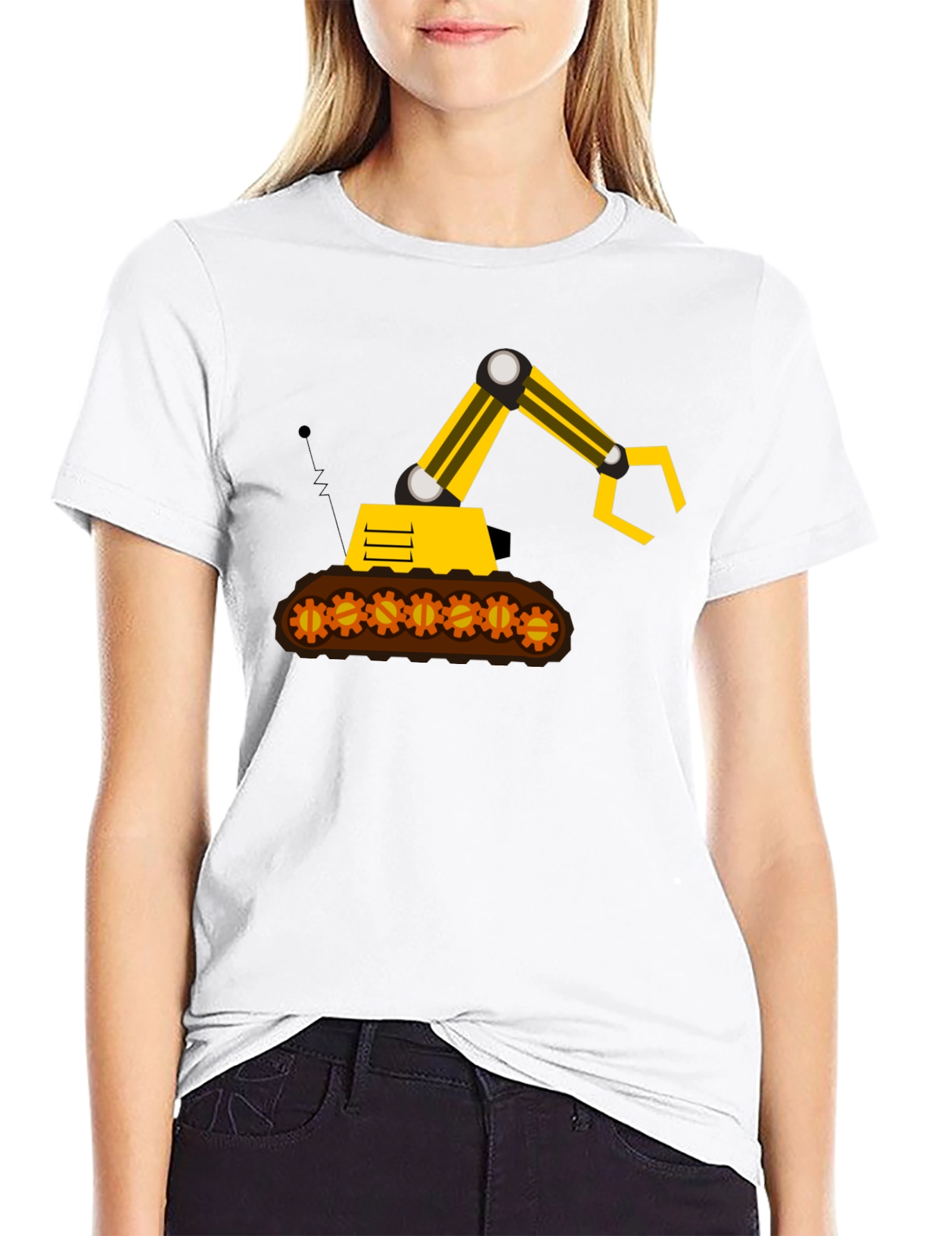 Construction Digger Graphic Tee - Black