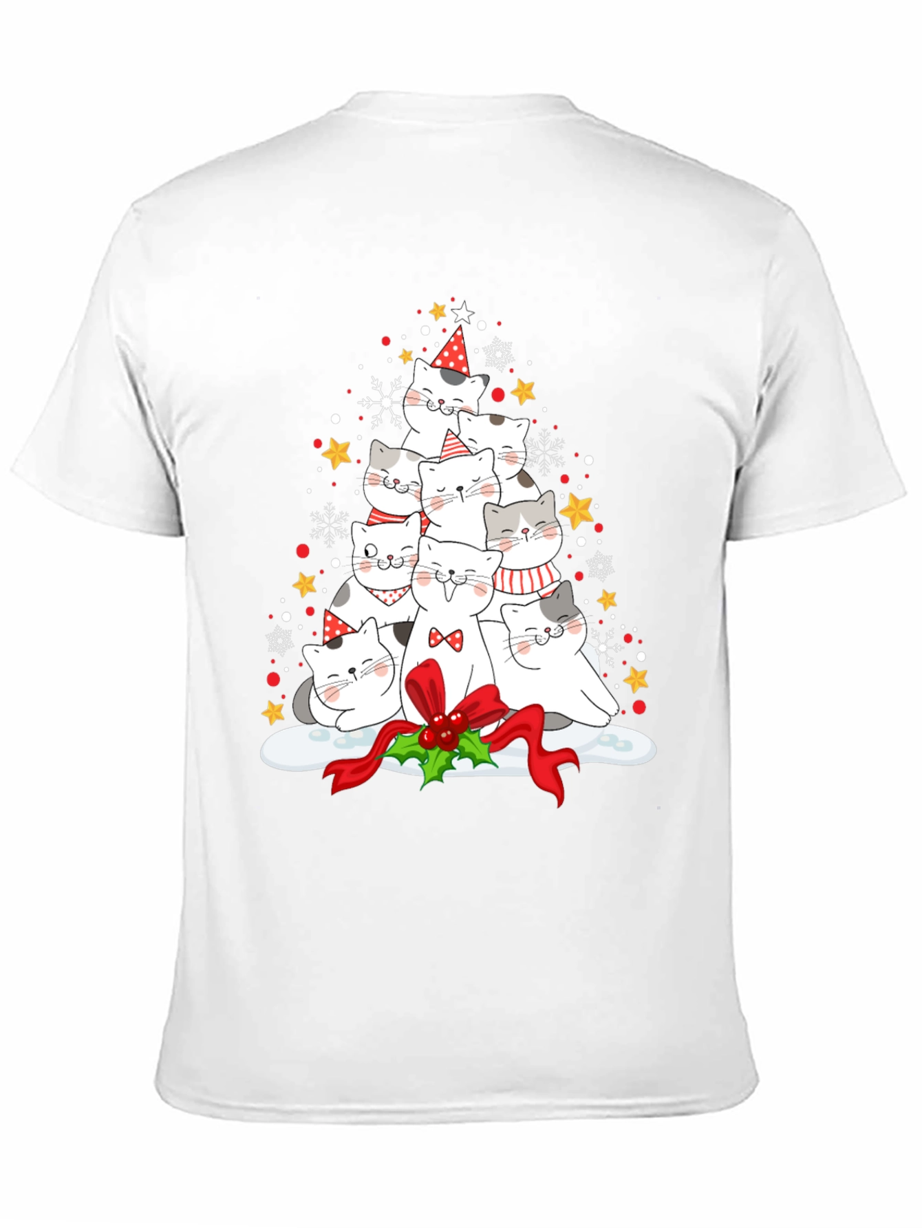 Festive Cat Christmas Tree T-Shirt