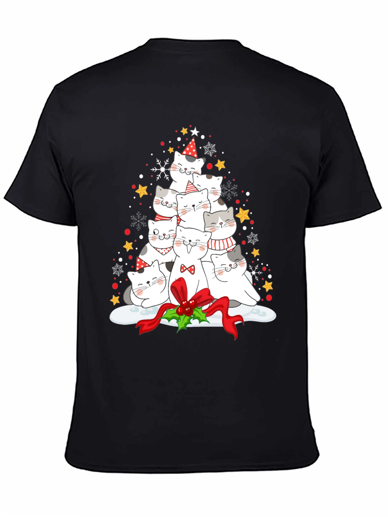 Festive Cat Christmas Tree T-Shirt