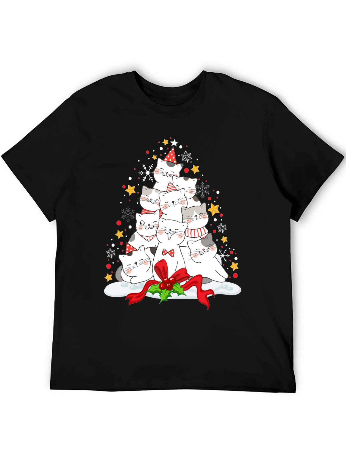 Festive Cat Christmas Tree T-Shirt