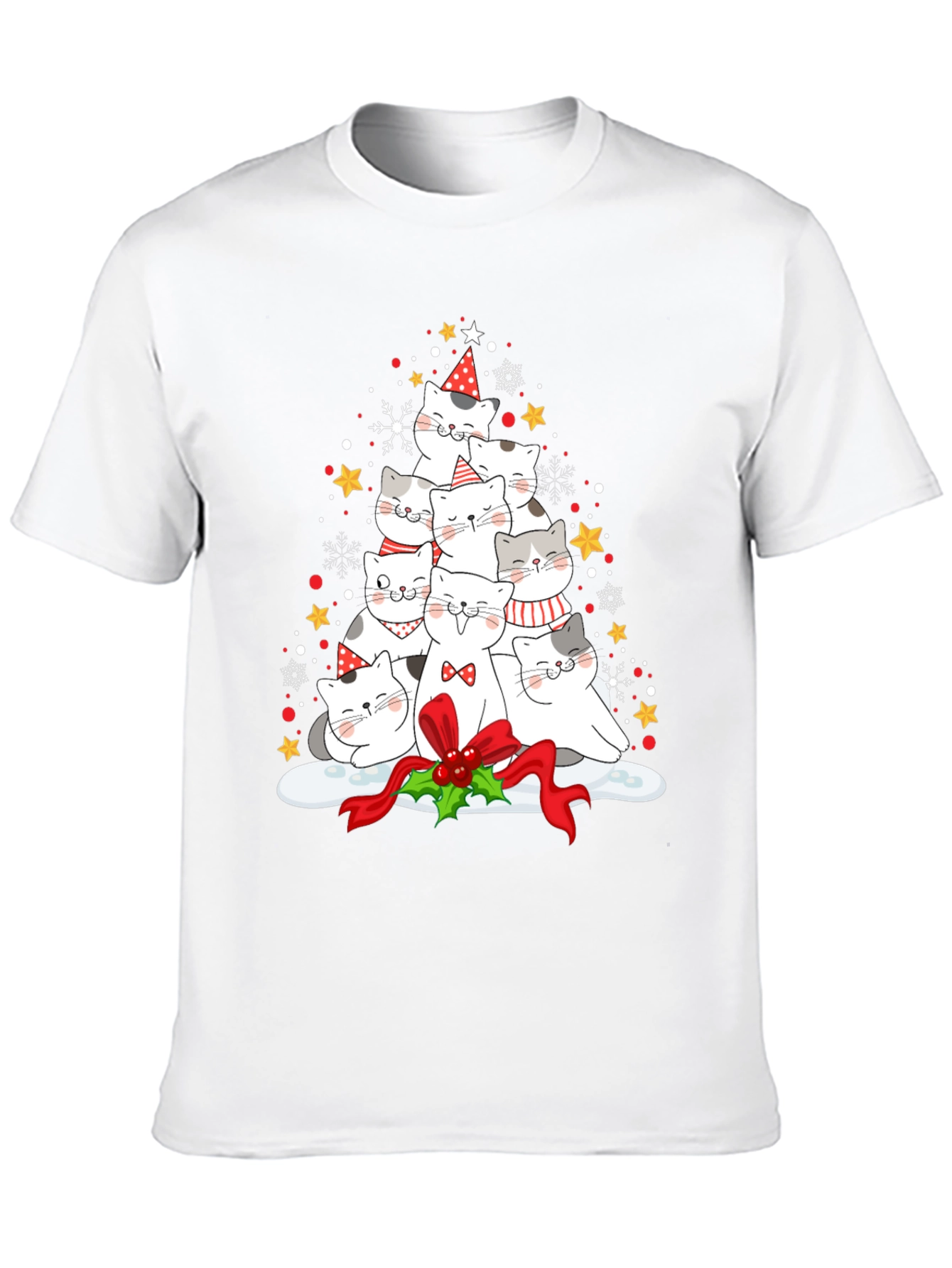 Festive Cat Christmas Tree T-Shirt