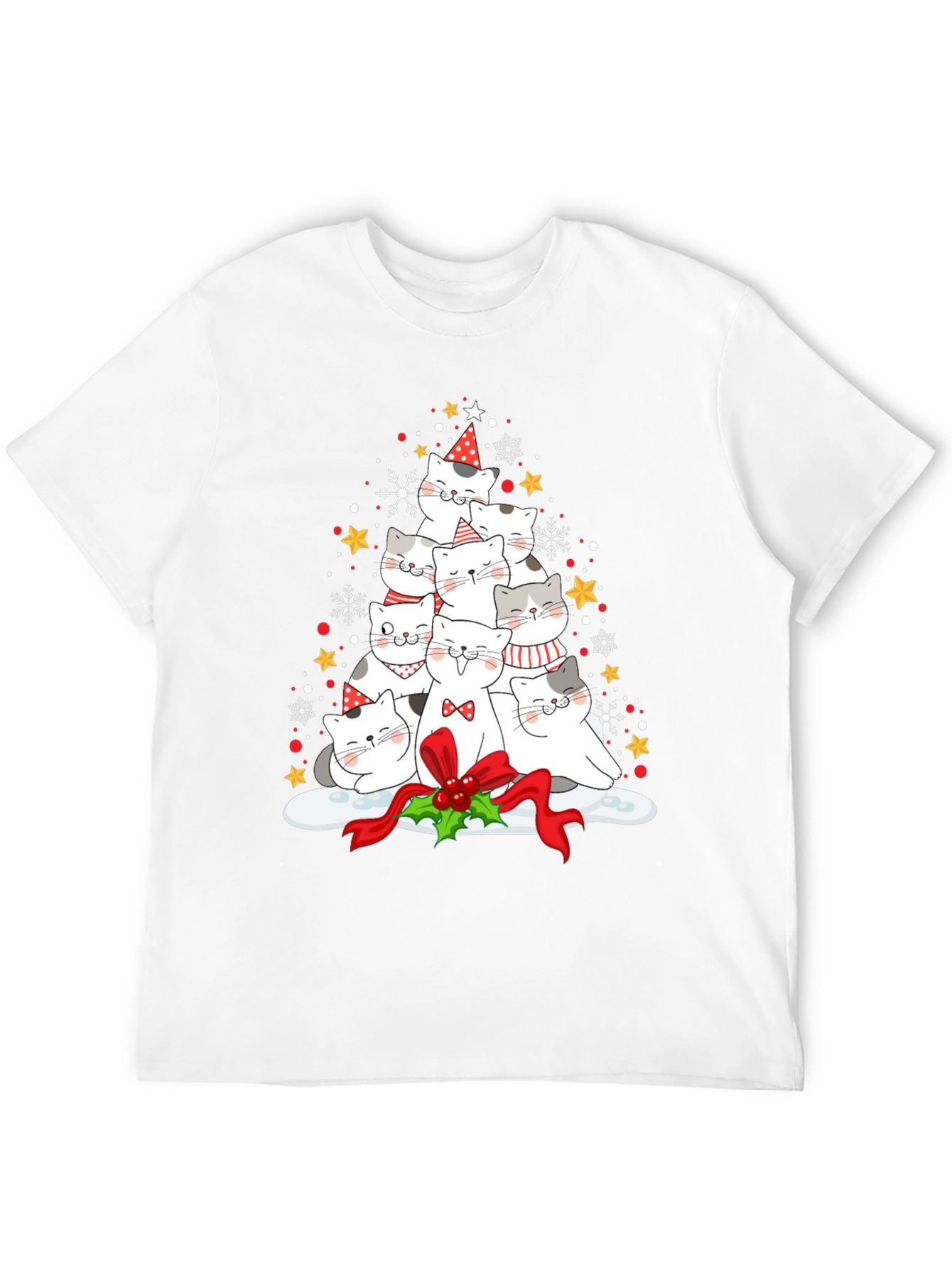 Festive Cat Christmas Tree T-Shirt